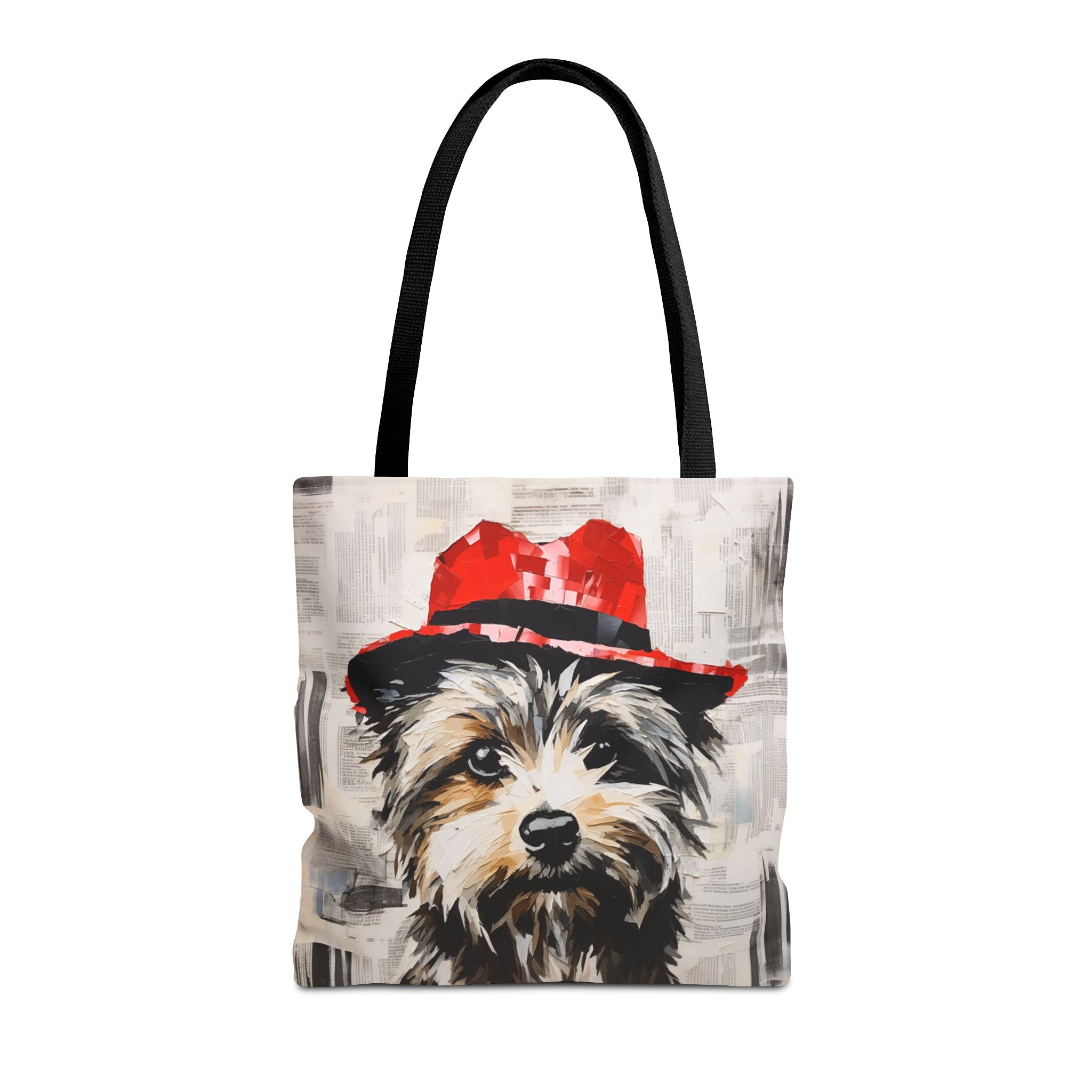 Yorkie Charm Tote Bag - Red Fedora Yorkshire Terrier Design - Darwin & Rose