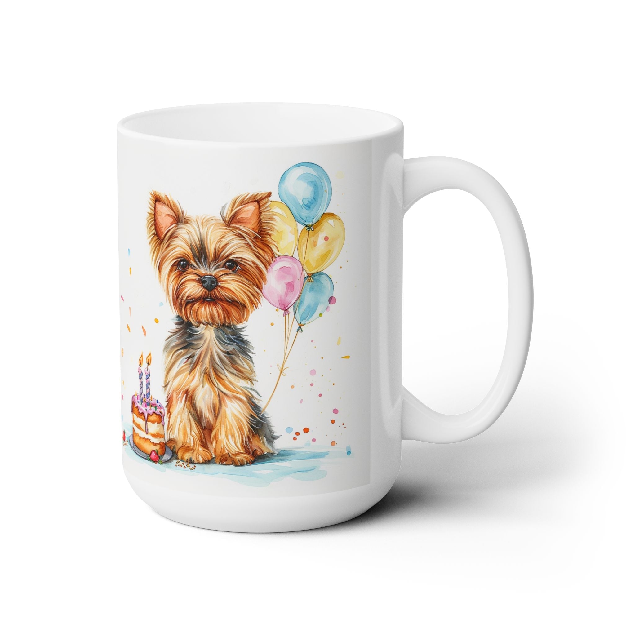 Yorkie Birthday Celebration Coffee Mug - Yorkshire Terrier Gift - Darwin & Rose