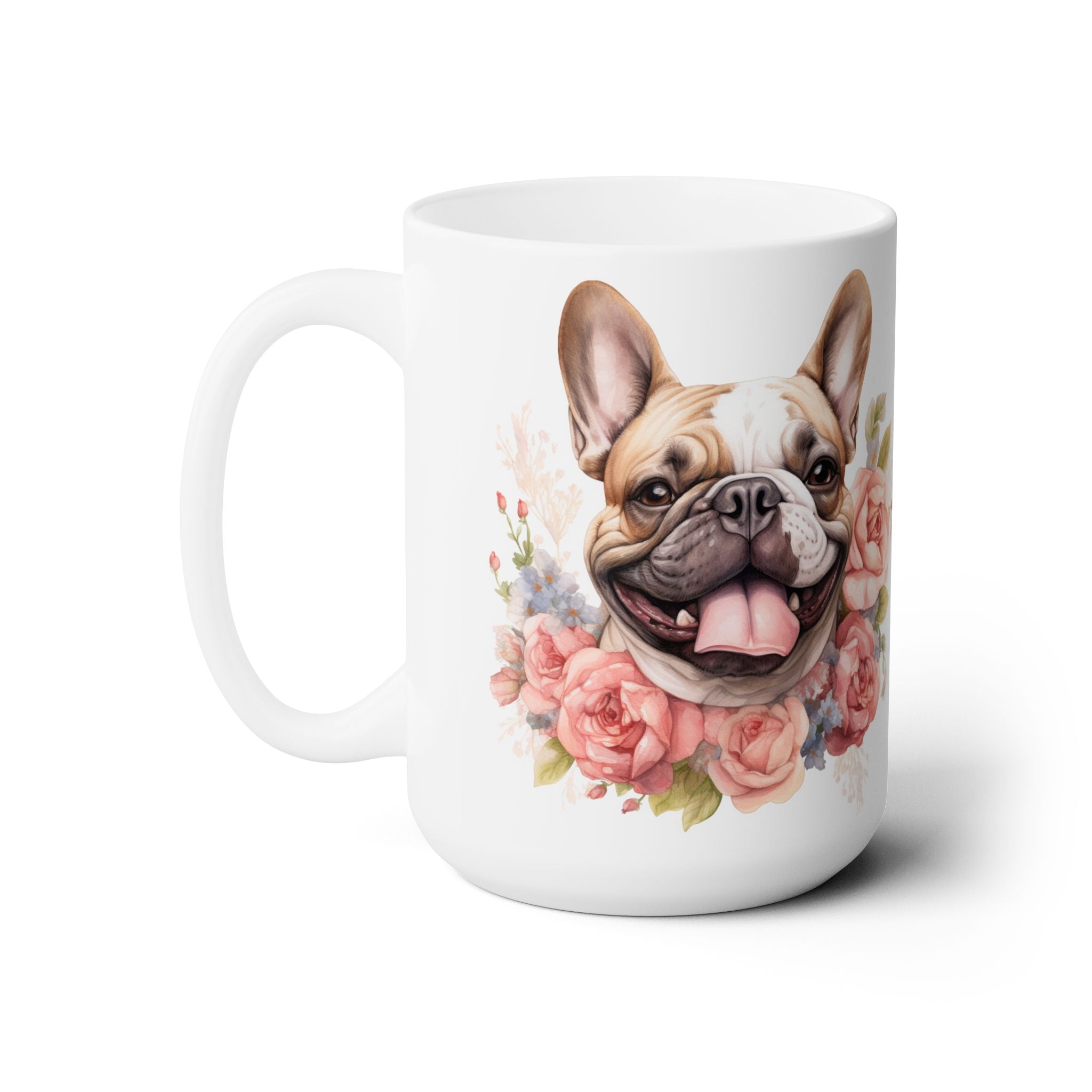 Frenchie Bliss Floral Coffee Mug - French Bulldog Lover Gift - Darwin & Rose