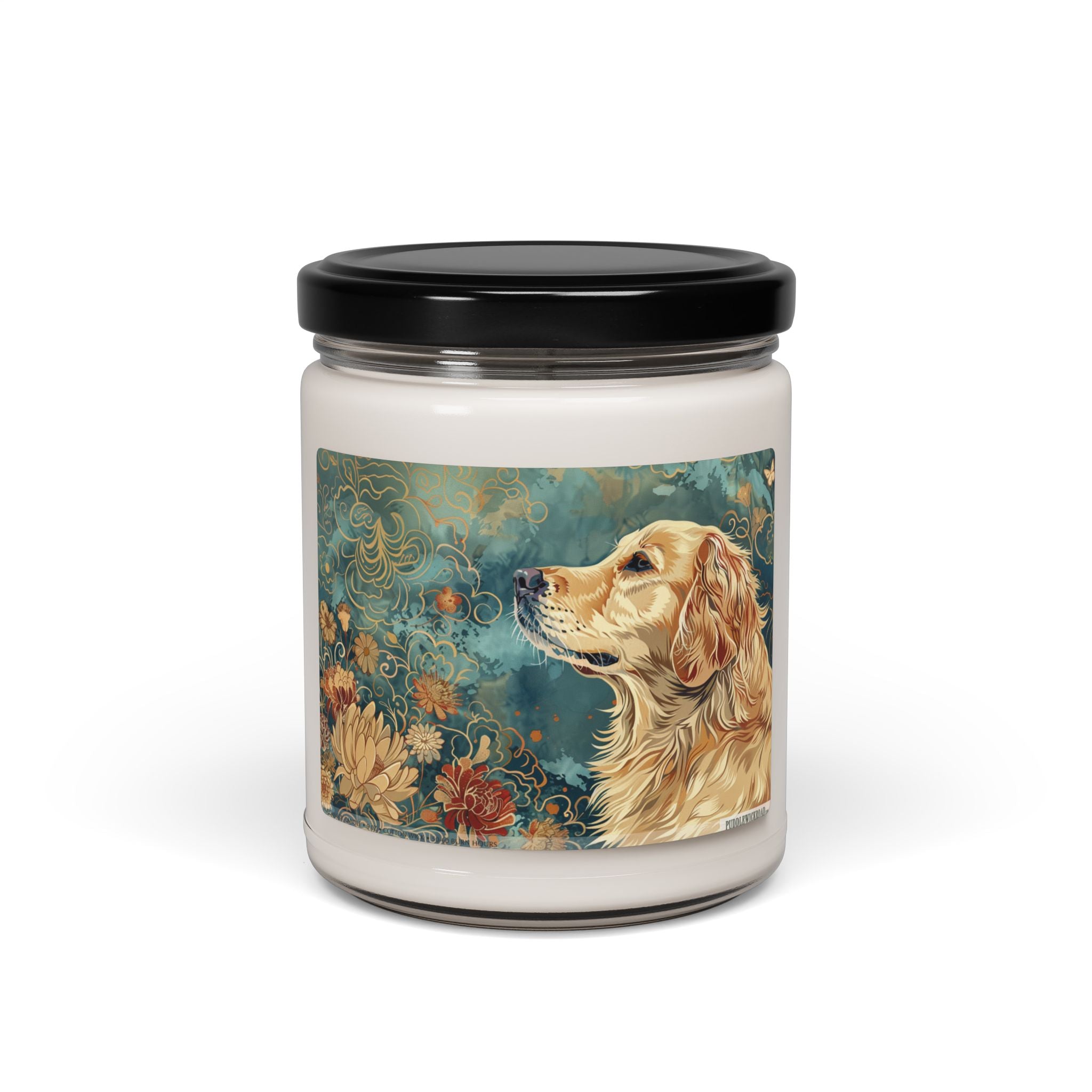 Golden Retriever Vintage Art Candle - Cozy Pet Lover Gift - Darwin & Rose