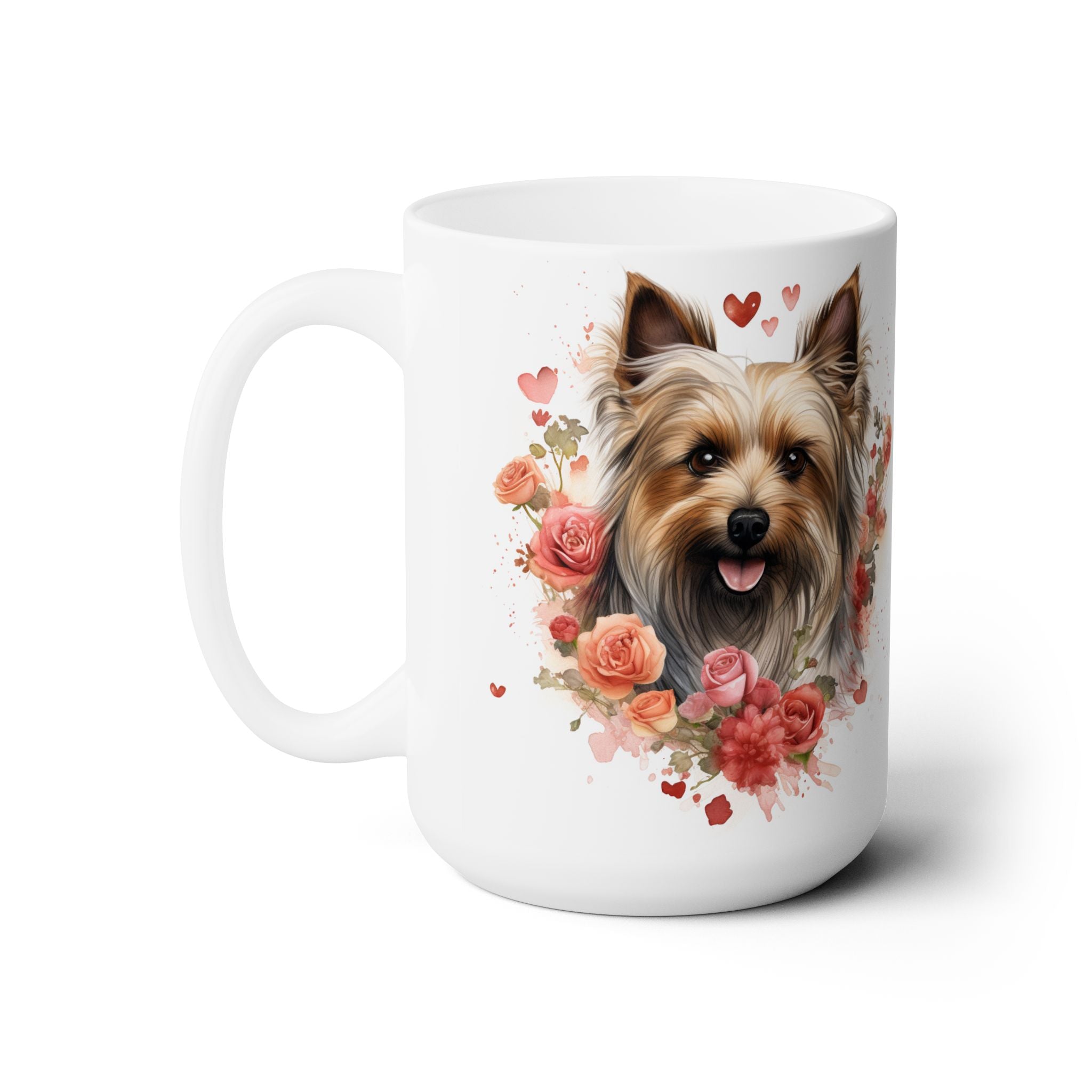 Yorkie Love Floral Mug - Yorkshire Terrier Mom Gift, Coffee Cup - Darwin & Rose
