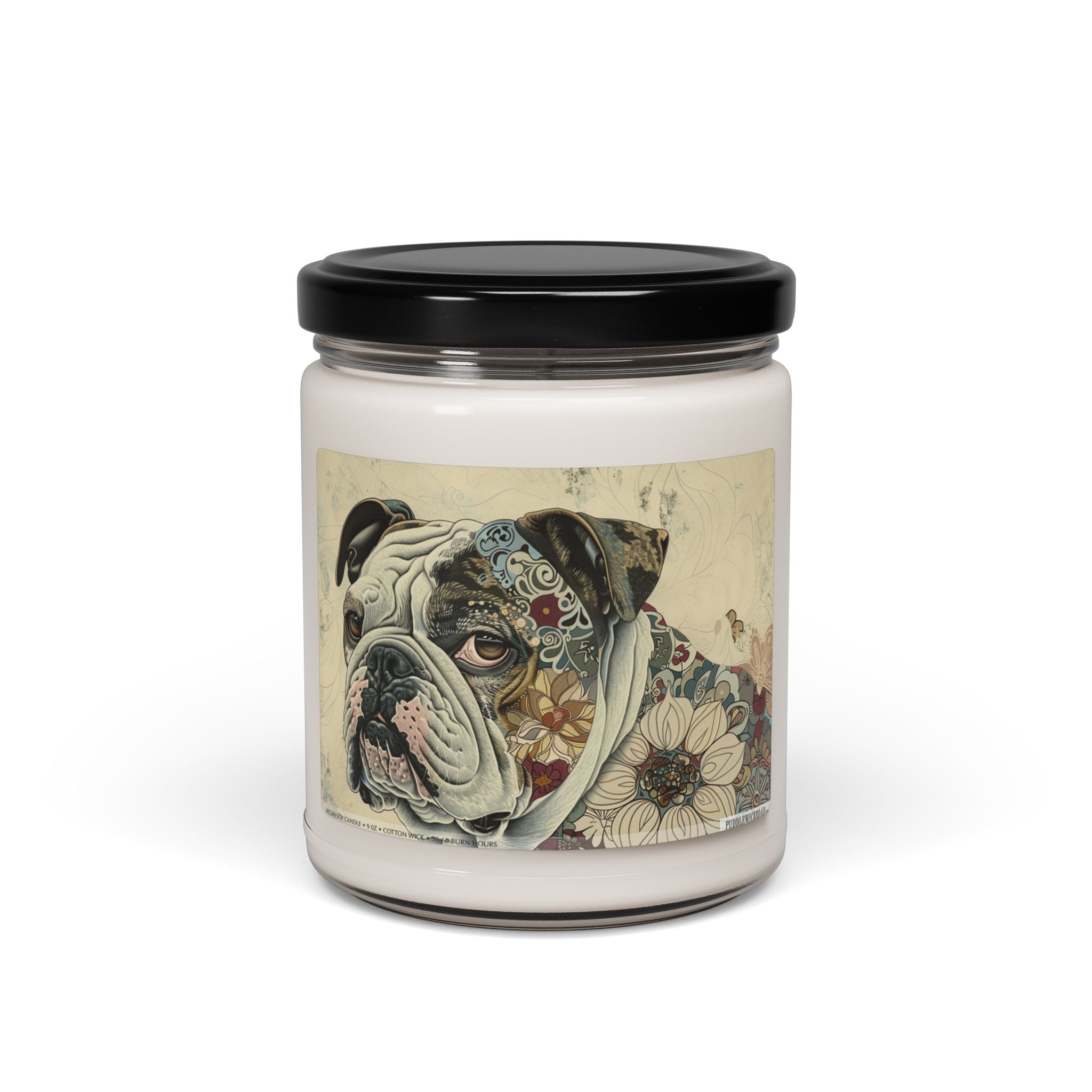 English Bulldog Vintage Soy Candle - Pet Lover's Gift Idea - Darwin & Rose