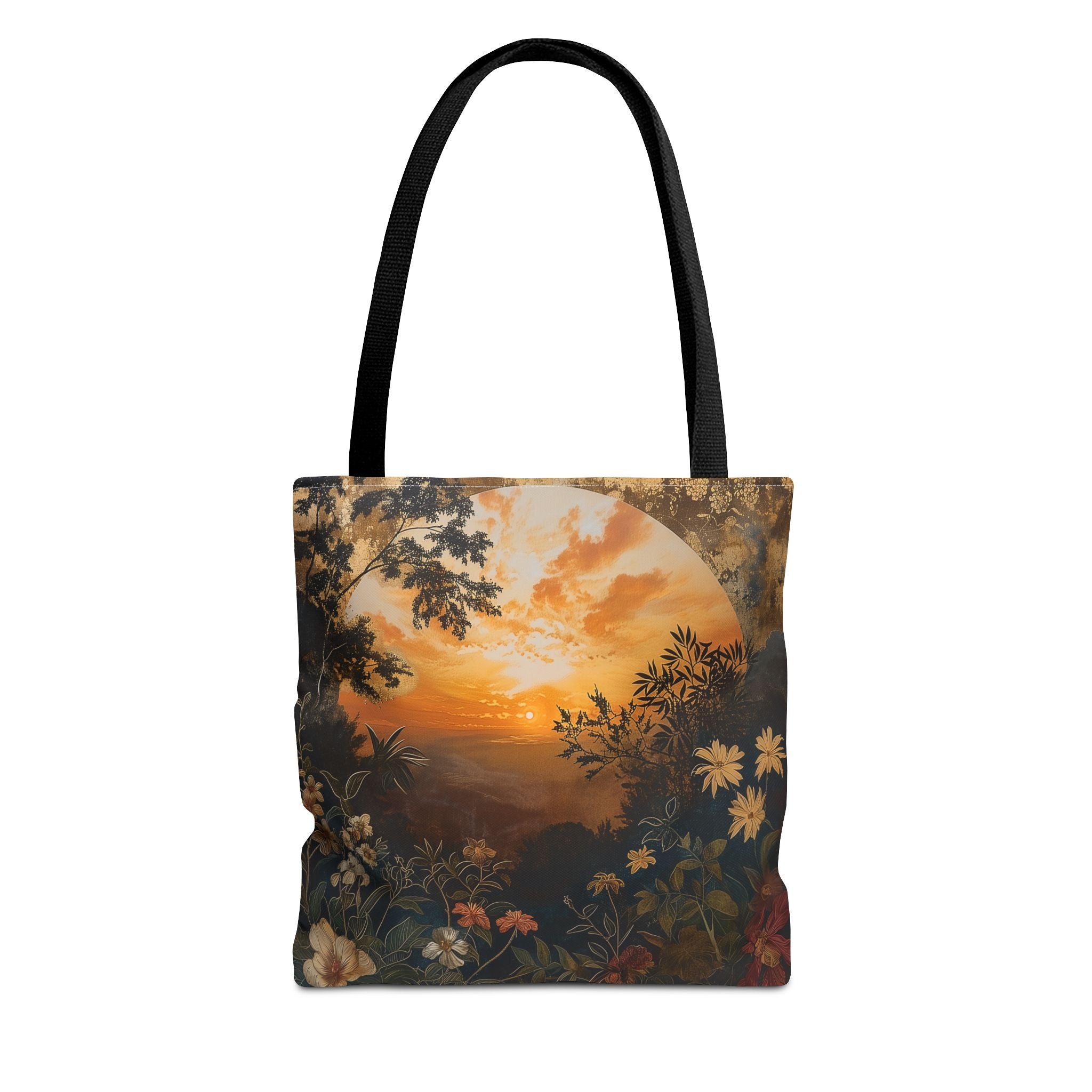 Sunset Serenity Tote Bag, Floral Market Bag for Everyday Use - Darwin & Rose
