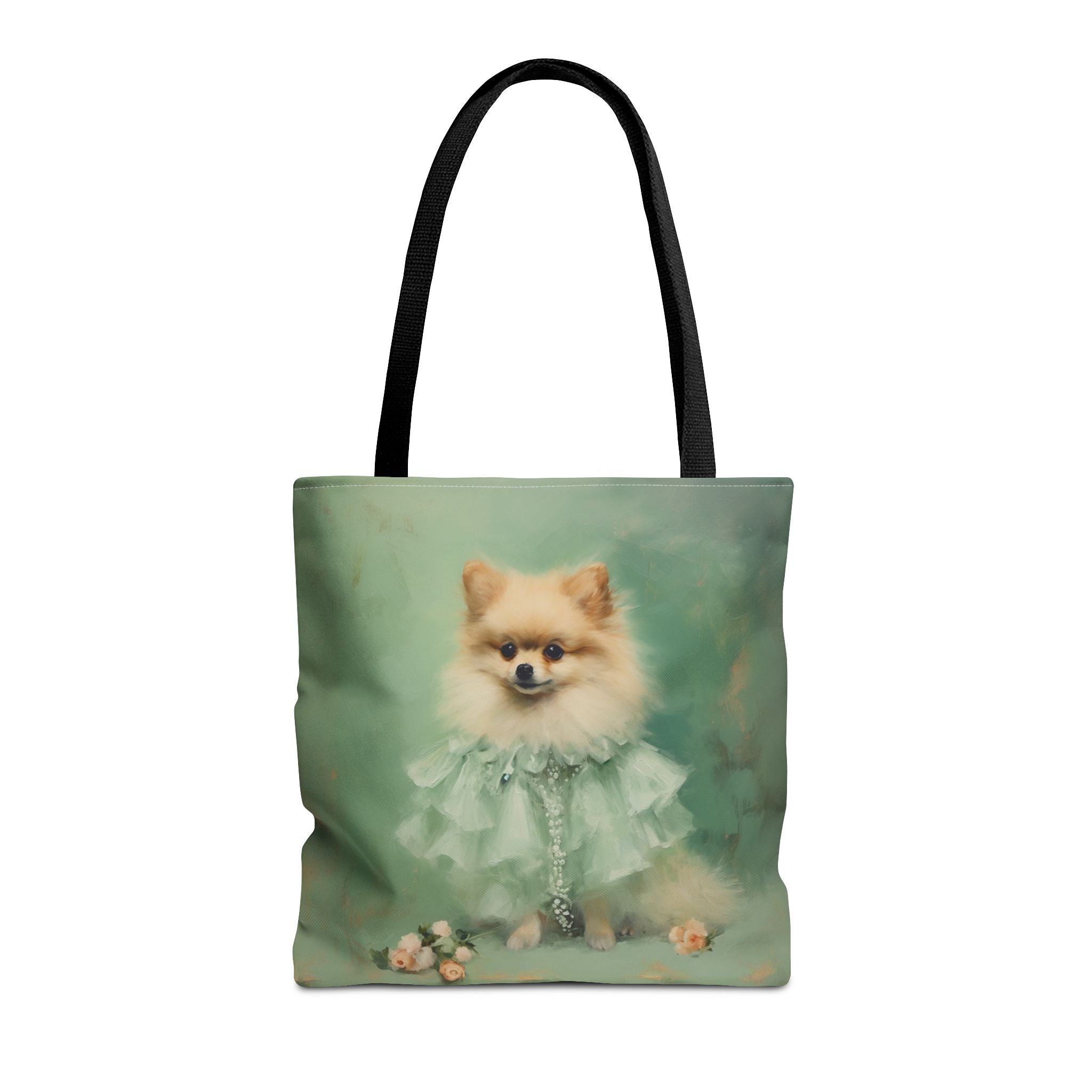 Elegant Pomeranian Tote Bag, Vintage Dog Lover Canvas Bag - Darwin & Rose