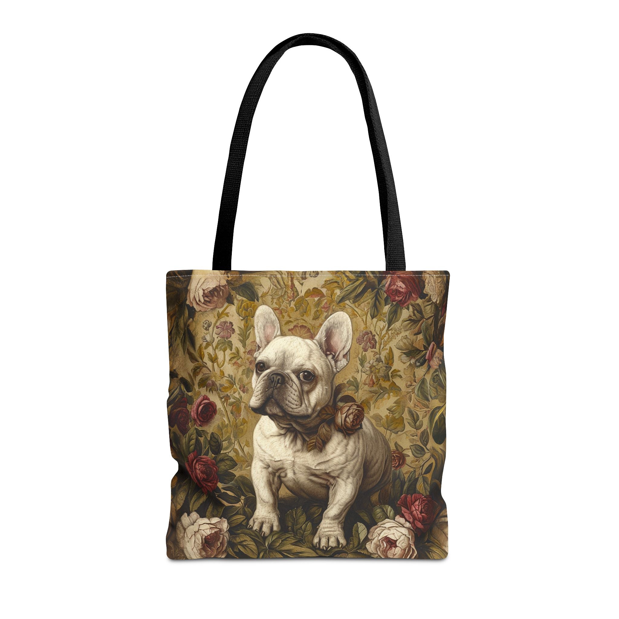 Chic French Bulldog Tote Bag with Vintage Floral Design - Darwin & Rose