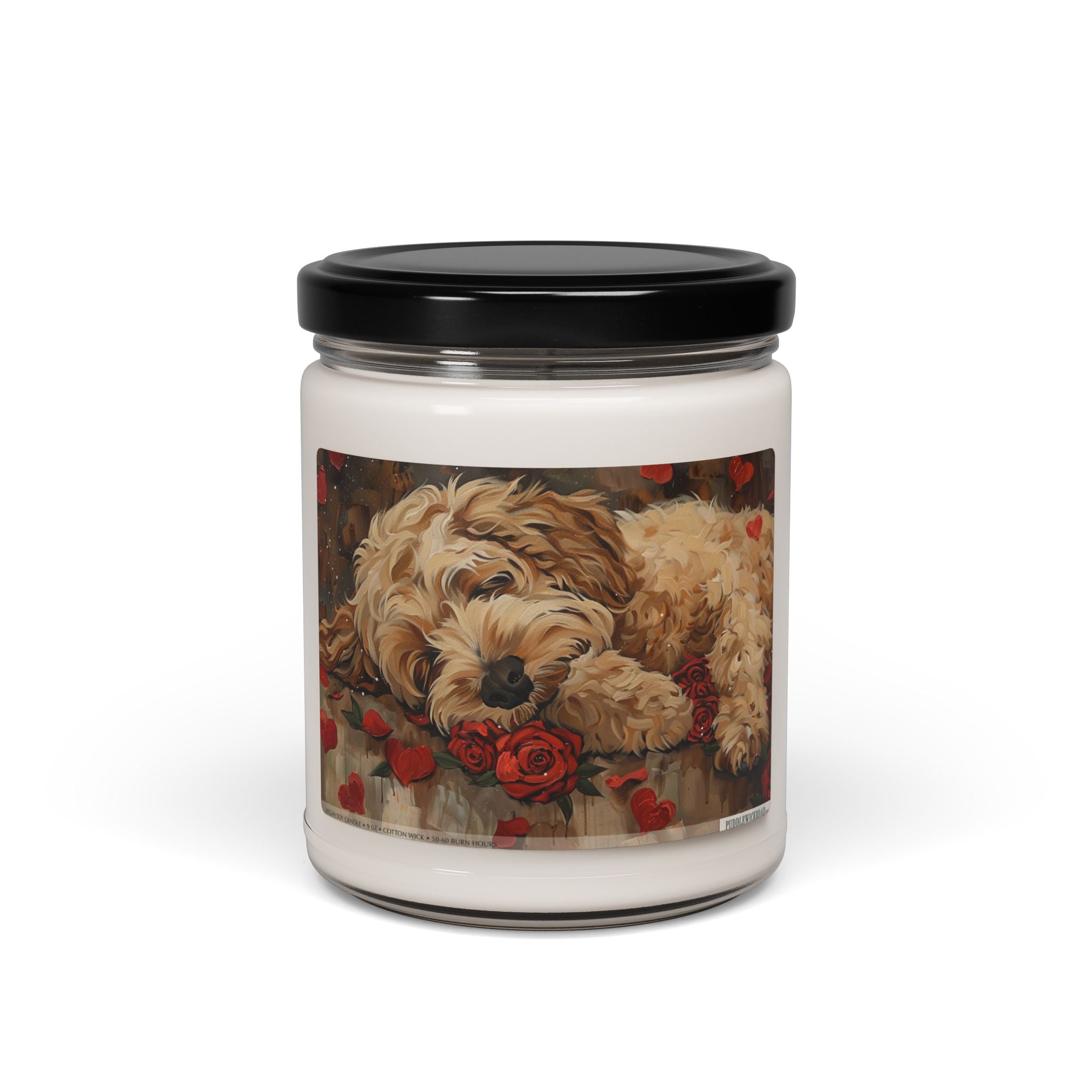 Labradoodle Rose Blossom Memorial Candle Gift - Darwin & Rose
