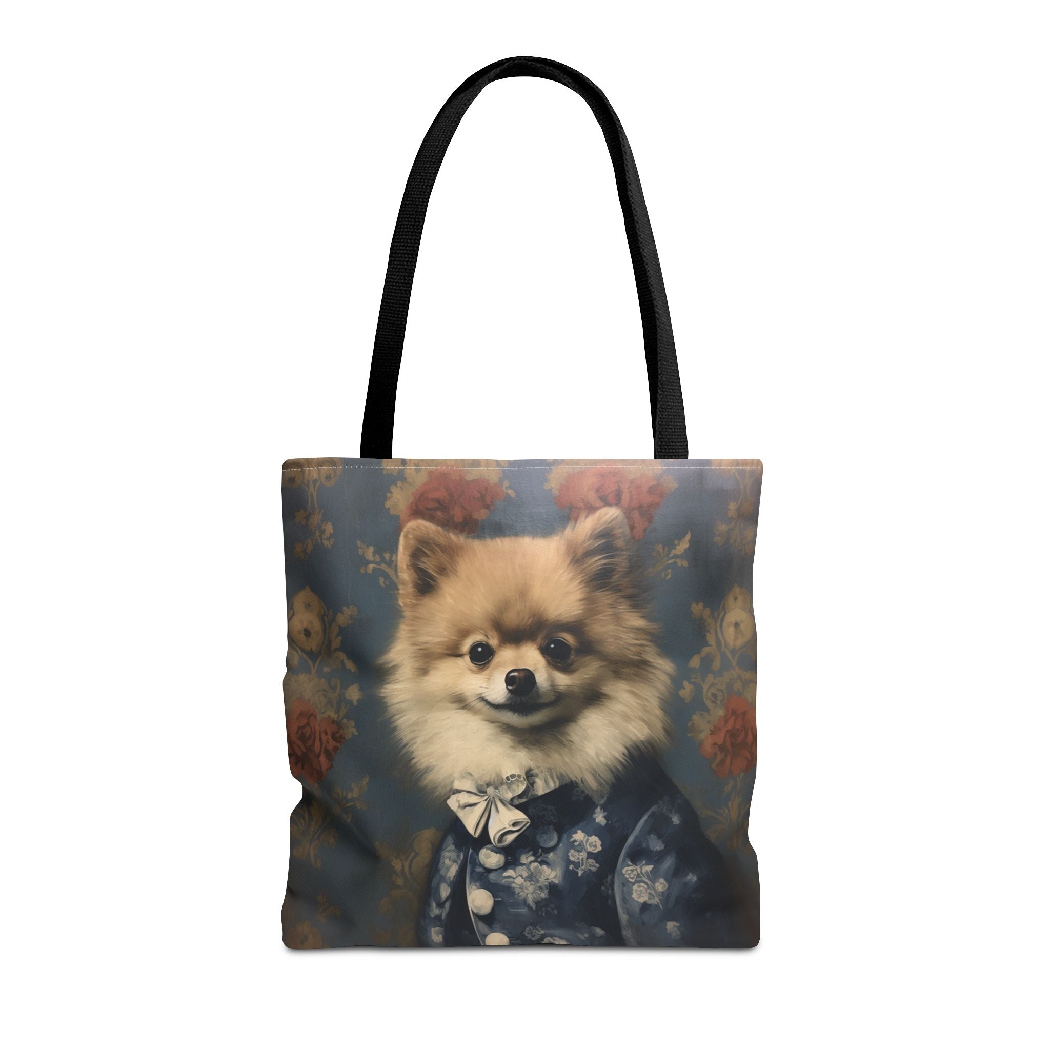 Elegant Pomeranian Tote Bag - Stylish Floral Art Canvas for Dog Lovers - Darwin & Rose
