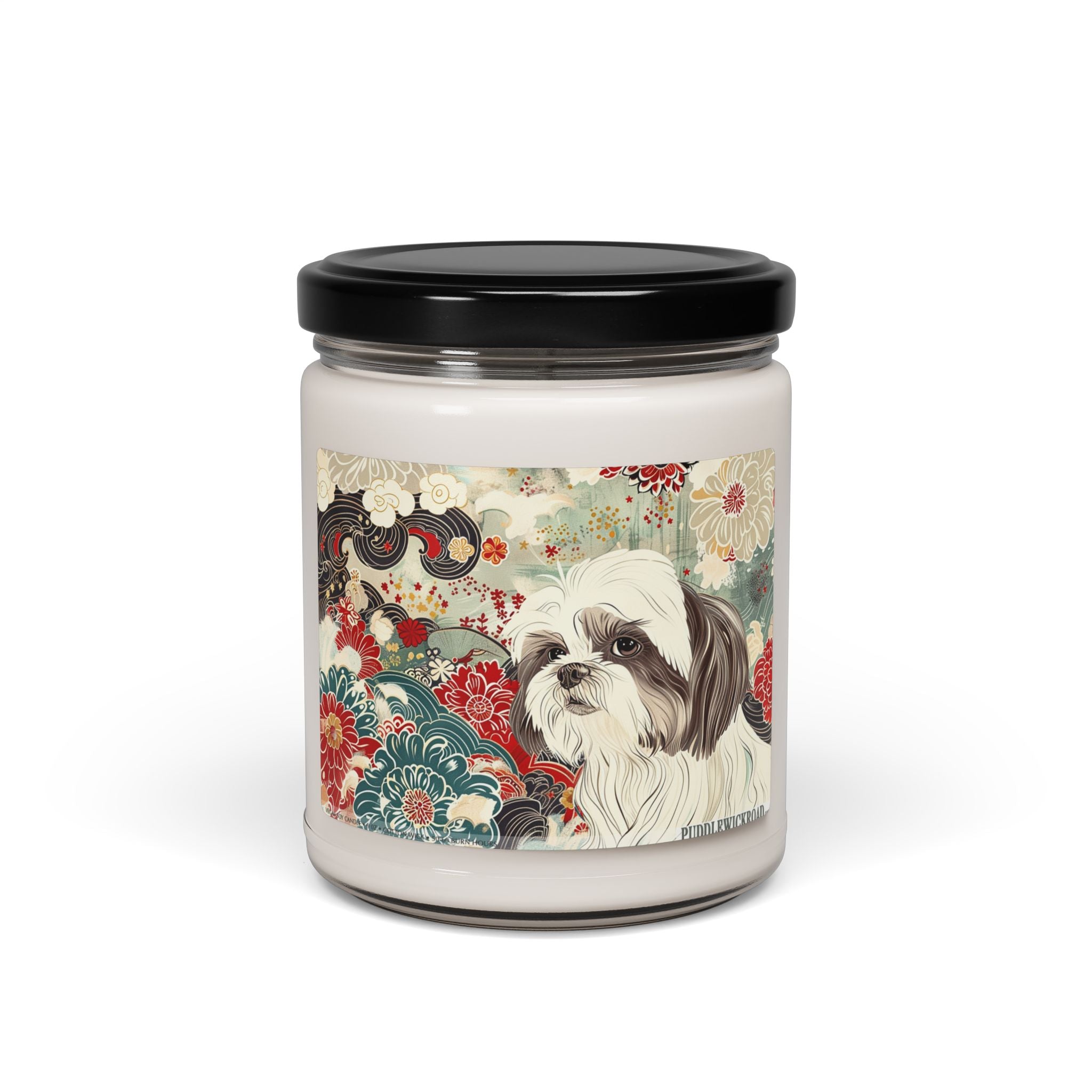 Shih Tzu Treasure Candle - Vintage Art Design, Soy Wax Gift - Darwin & Rose
