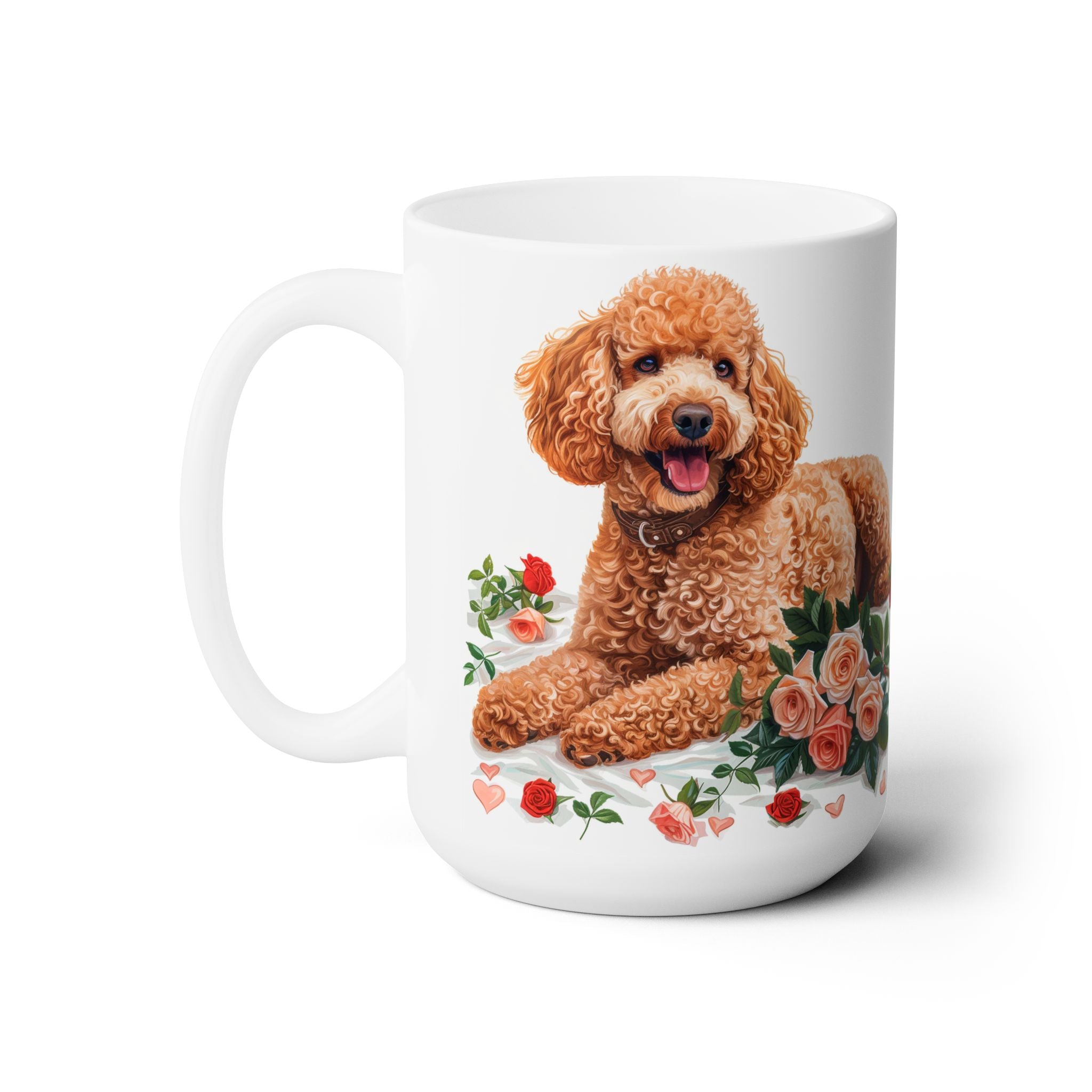 Poodle Lover's Floral Coffee Mug - Adorable Dog Mom Gift - Darwin & Rose