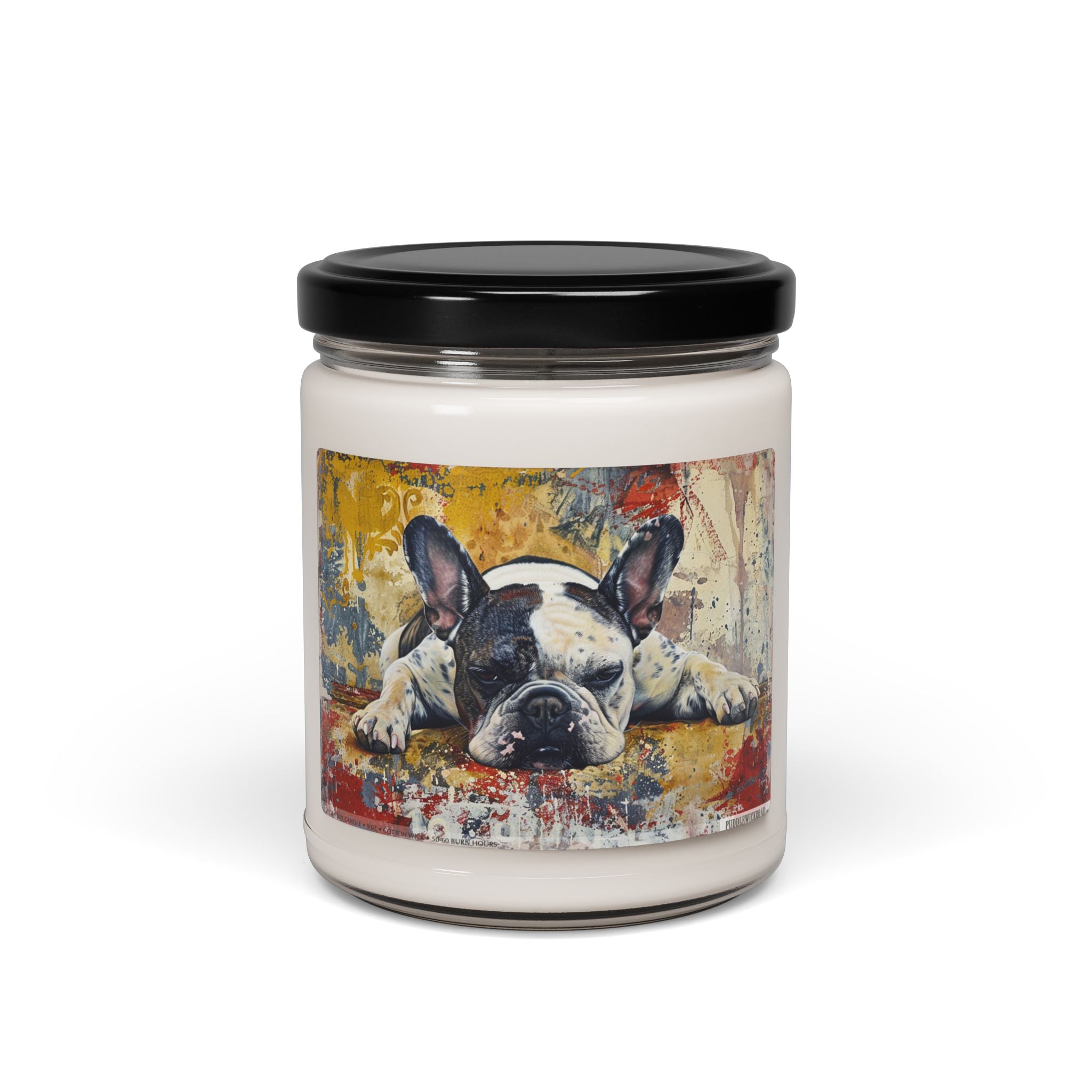 French Bulldog Relaxation Candle - Vintage Art Soy Wax Gift - Darwin & Rose
