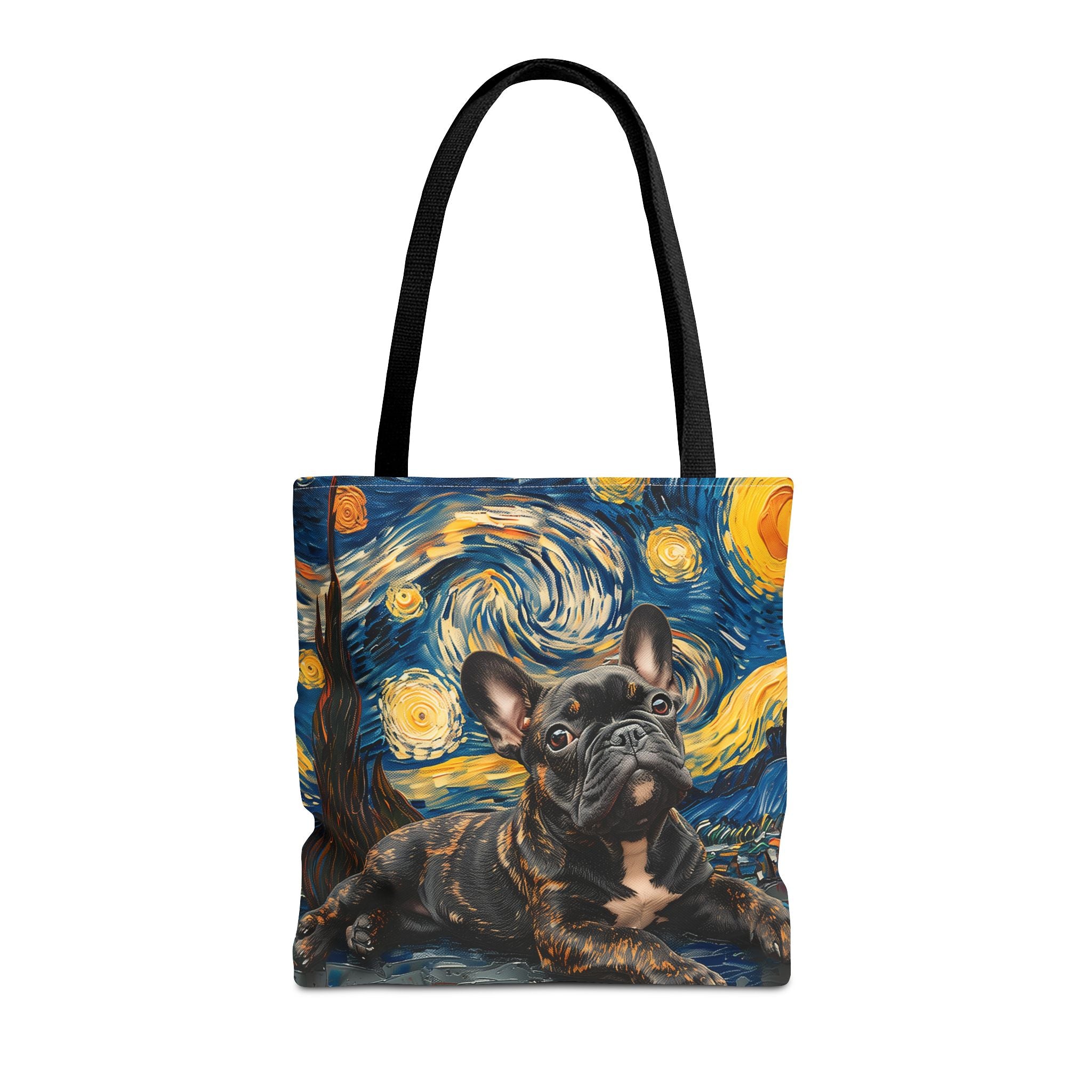 Brindle French Bulldog Starry Night Canvas Tote Bag, Eco-Friendly Gift - Darwin & Rose