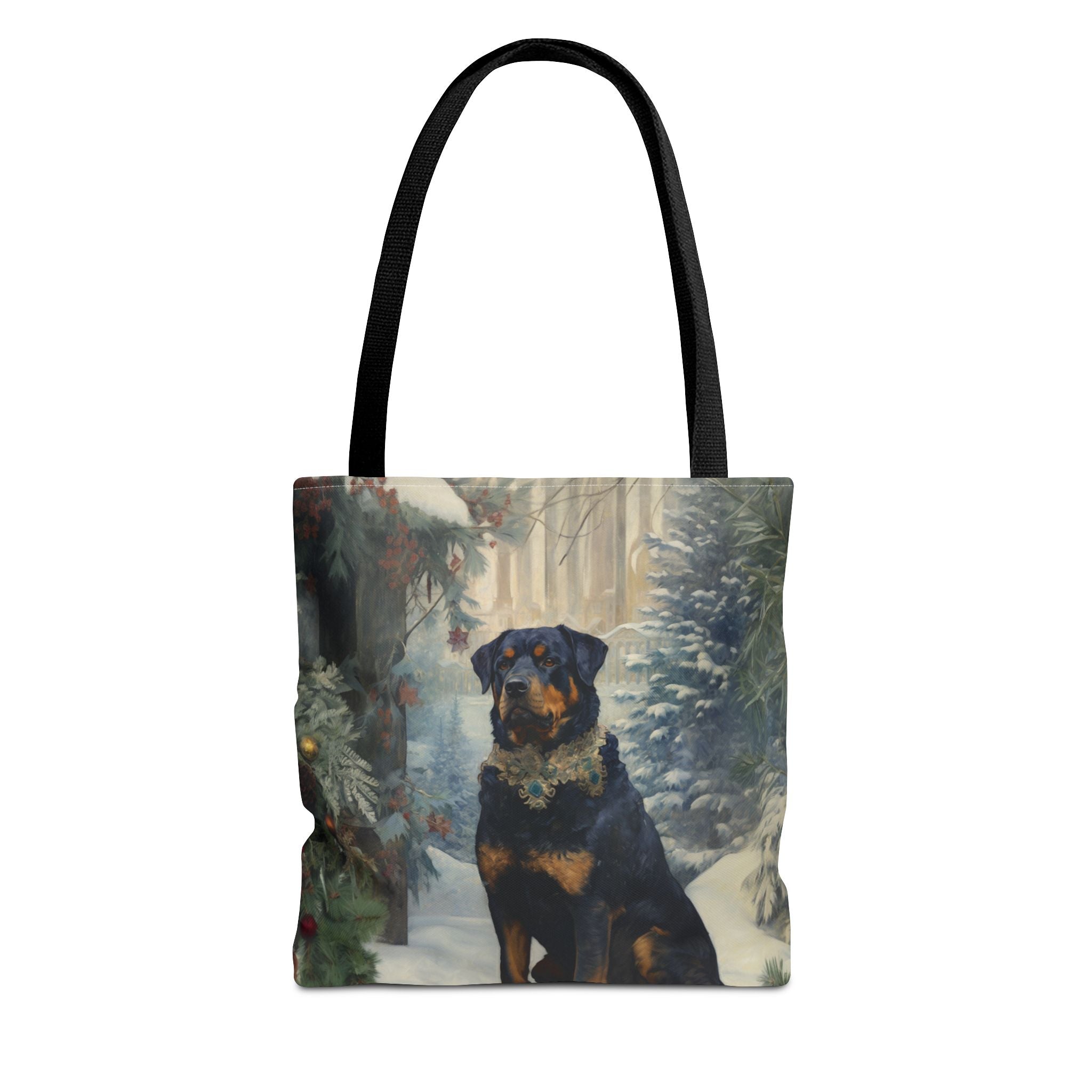 Rottweiler Winter Wonderland Canvas Tote Bag - Festive and Eco-Friendly - Darwin & Rose