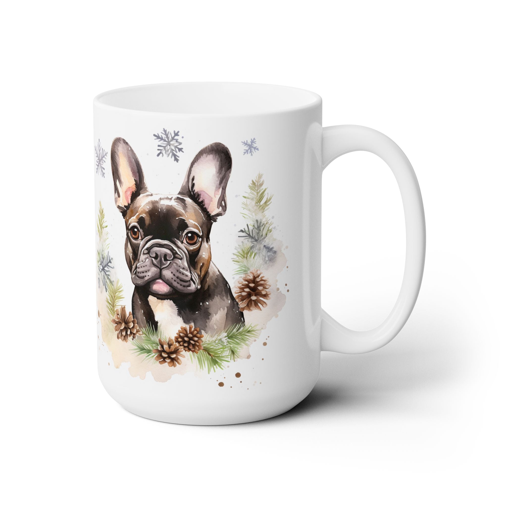 French Bulldog Holiday Mug - Festive Coffee Cup for Frenchie Lovers - Darwin & Rose