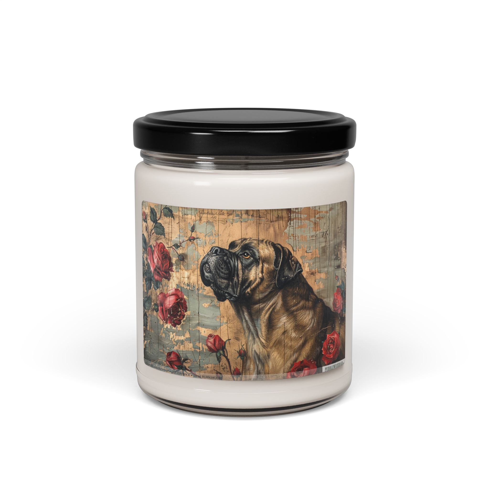 Majestic Mastiff Candle - Vintage Rose Dog Lover Gift - Darwin & Rose