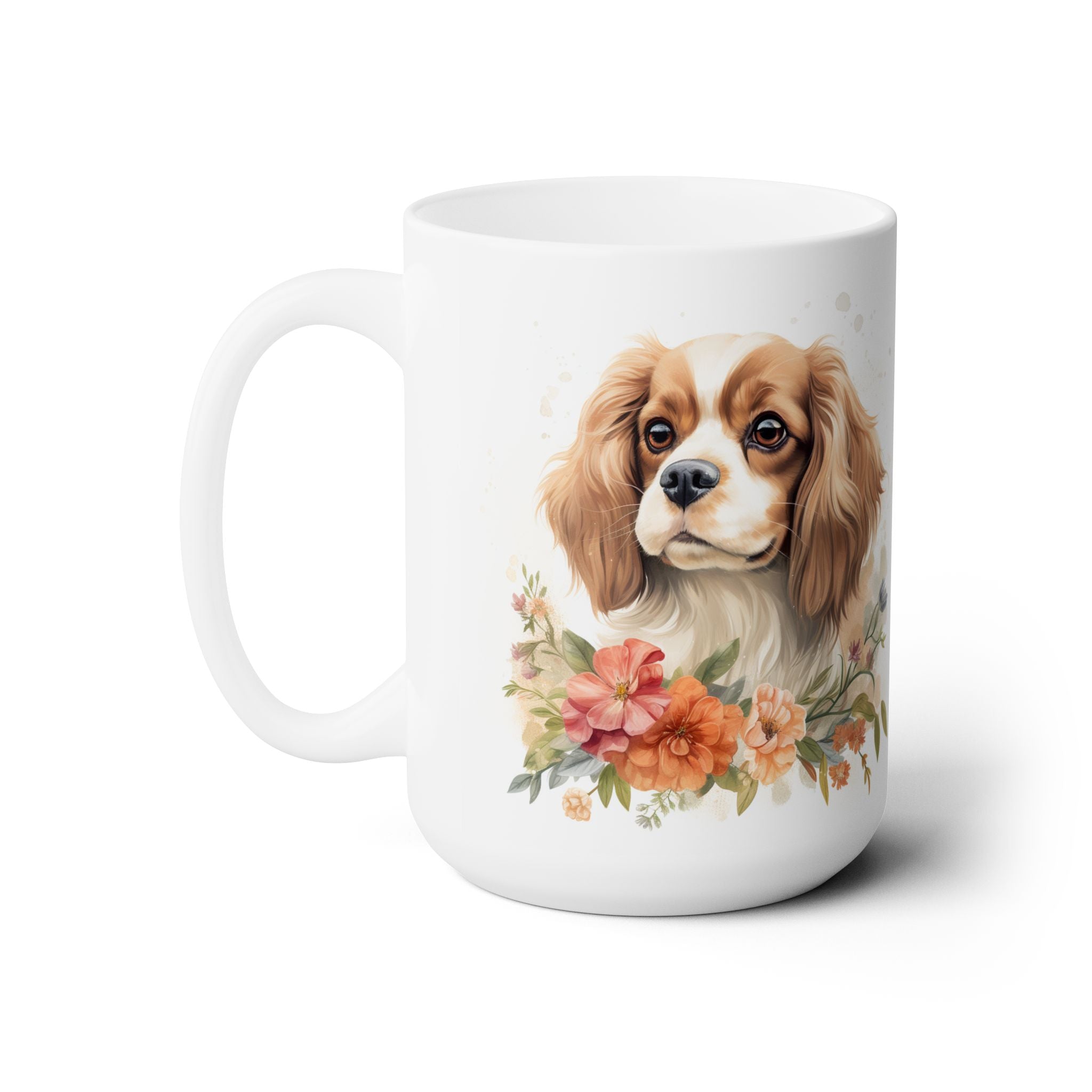 Cavalier King Charles Spaniel Mug - Floral Dog Lover Gift - Darwin & Rose