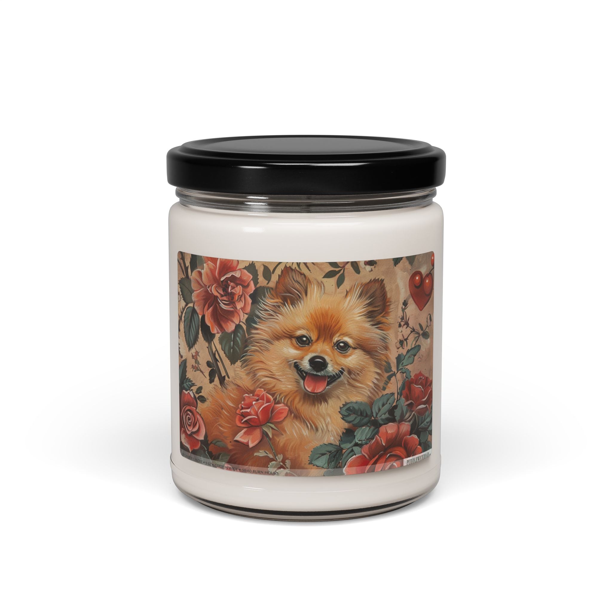 Charming Pomeranian Floral Candle - Dog Lover Gift Idea - Darwin & Rose