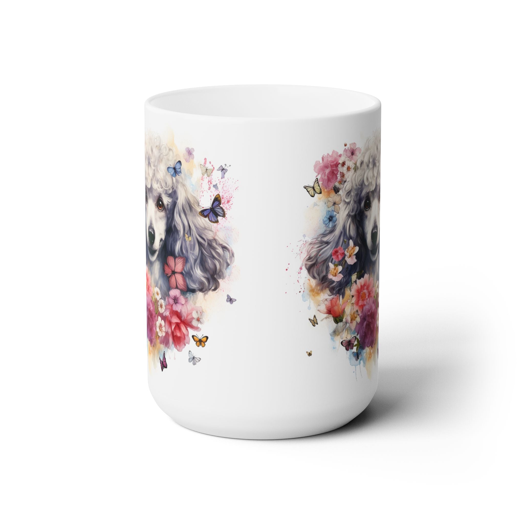 Elegant Poodle Floral Mug - Gift for Dog Lovers & Pet Parents - Darwin & Rose