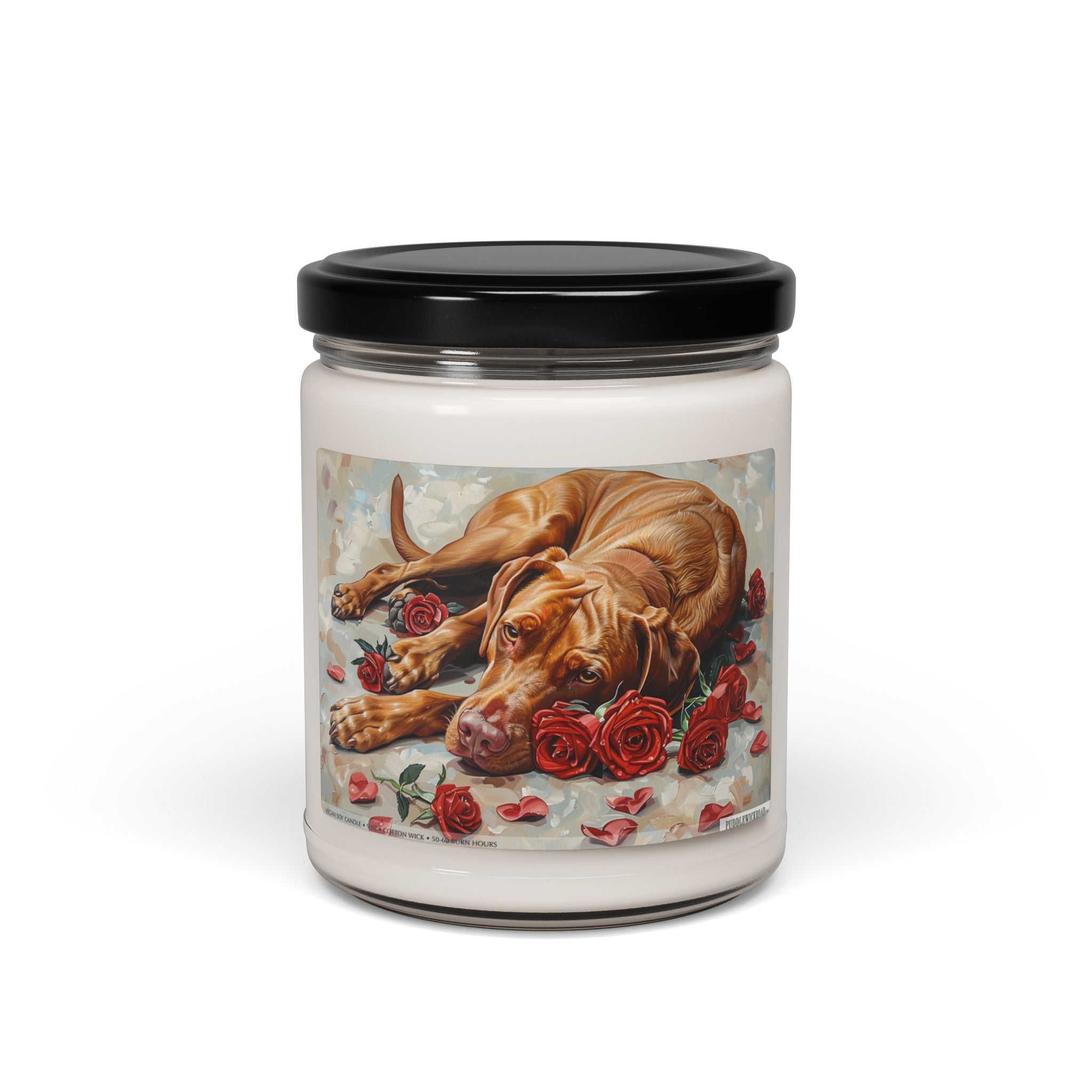 Vizsla Rose Elegance Candle - Pet Lover Memorial Gift - Darwin & Rose