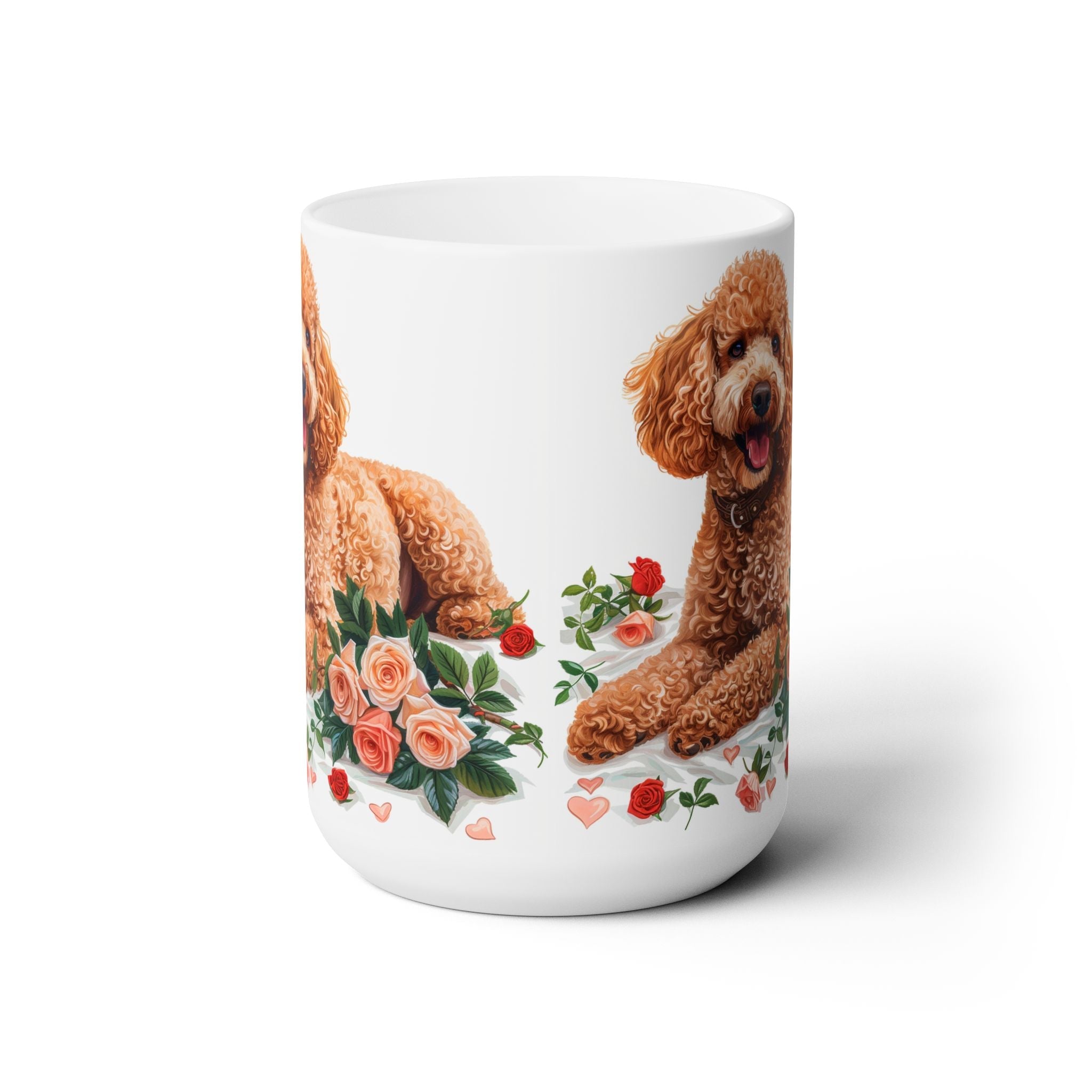 Poodle Lover's Floral Coffee Mug - Adorable Dog Mom Gift - Darwin & Rose