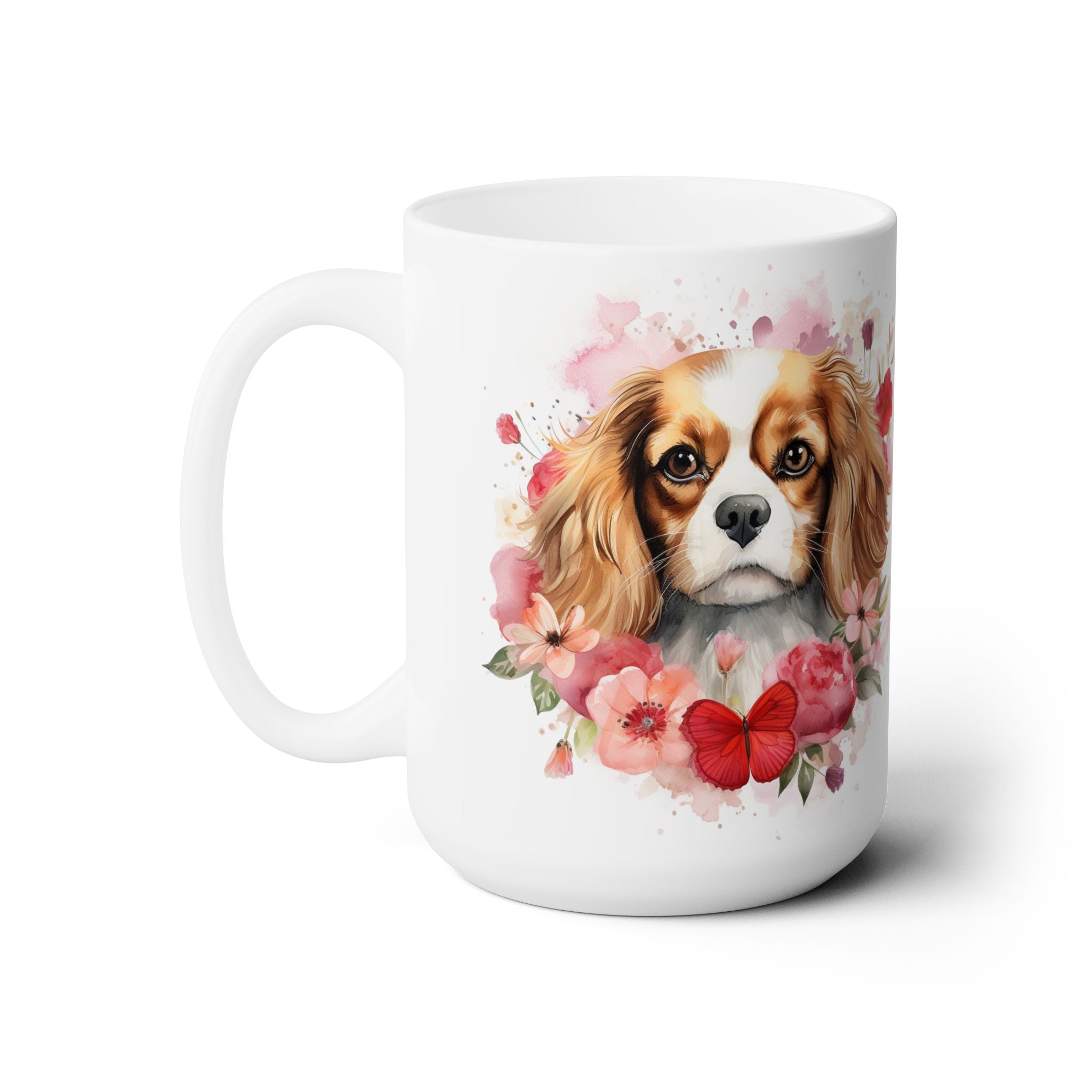 Cavalier King Charles Spaniel Floral Valentine's Mug | Dog Mom Gift - Darwin & Rose