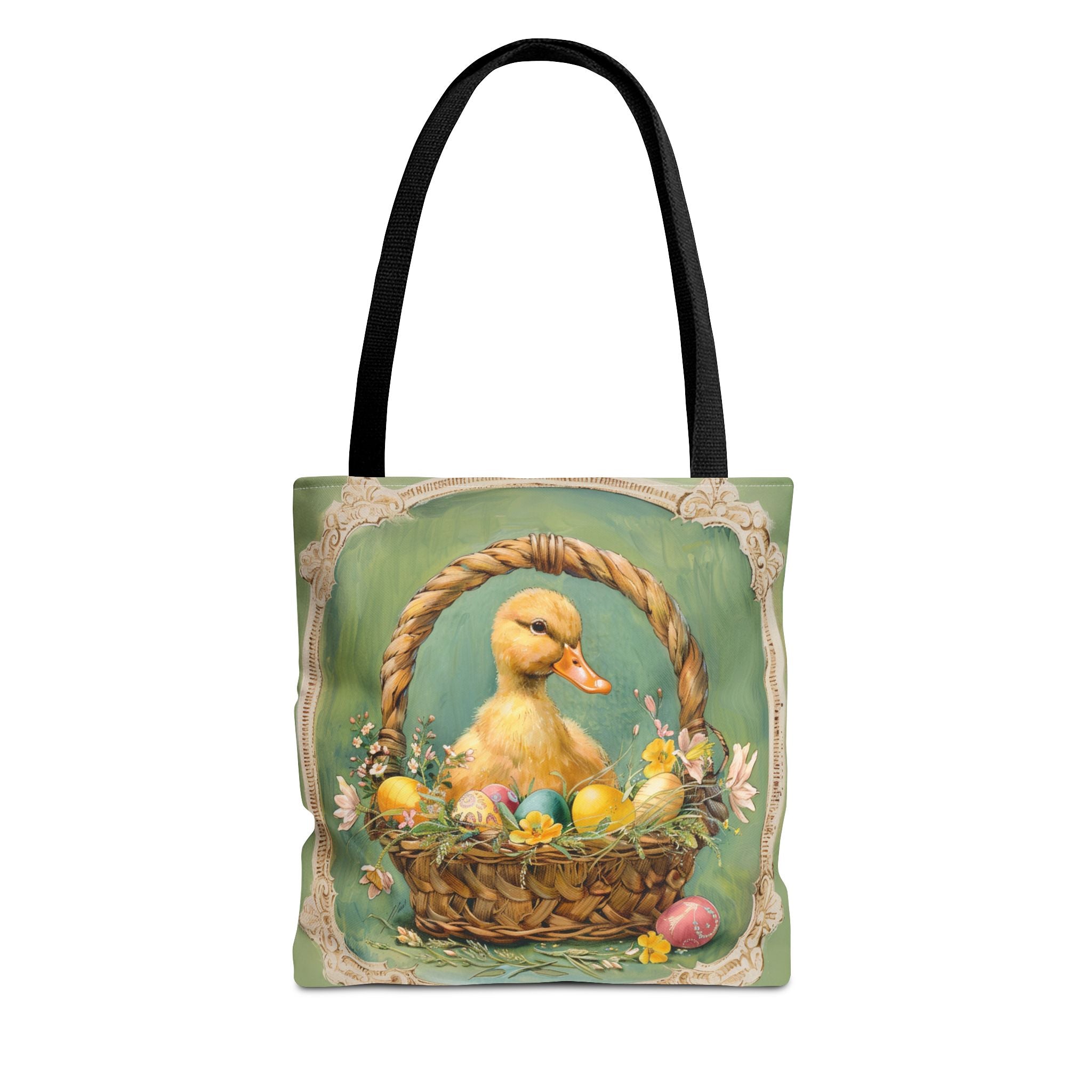 Whimsical Easter Duckling Tote Bag, Vintage Spring Design - Darwin & Rose