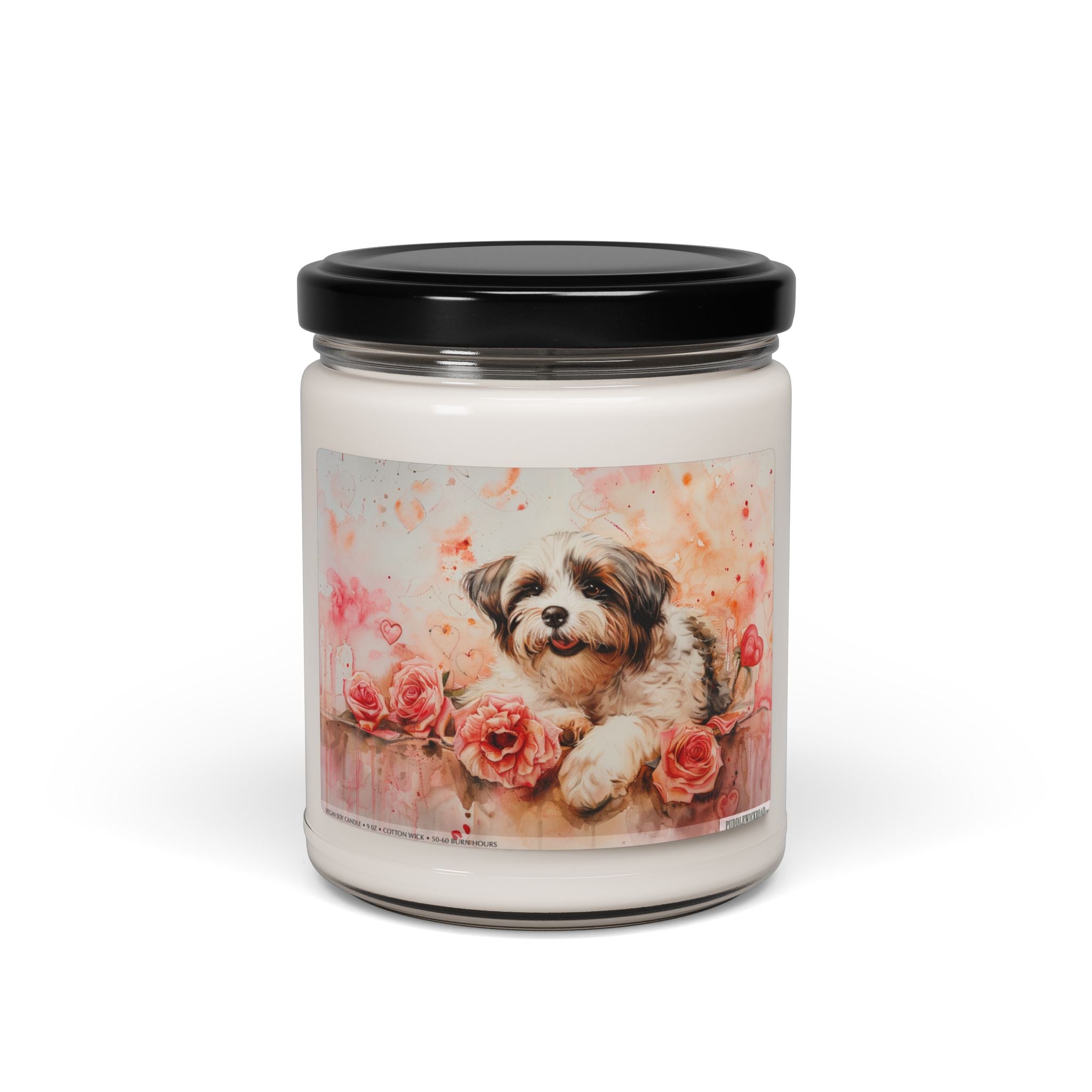 Havanese Puppy Vintage Blossom Candle - Unique Pet Lover Gift - Darwin & Rose