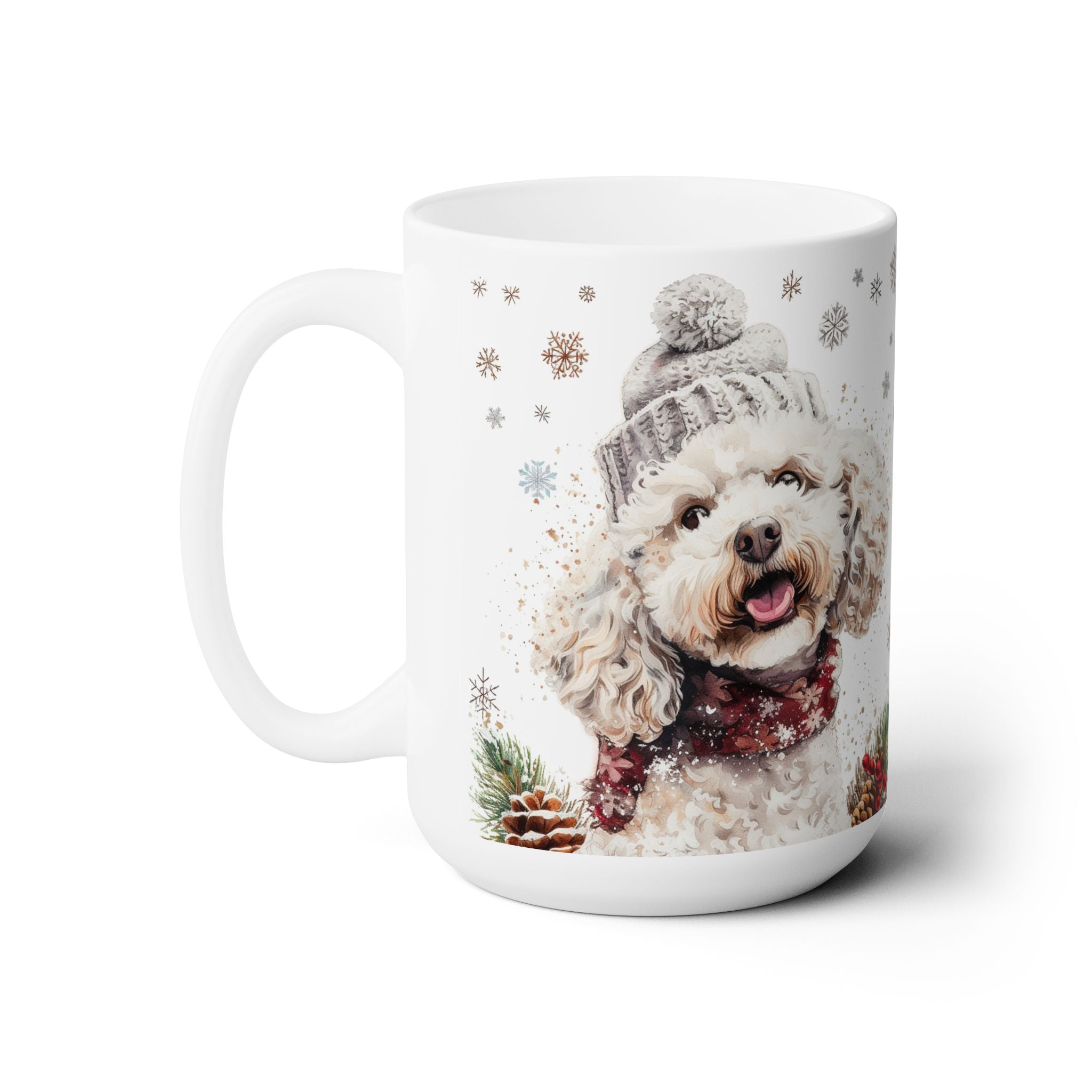 Cozy Poodle Winter Mug - Festive Holiday Dog Lover Gift - Darwin & Rose
