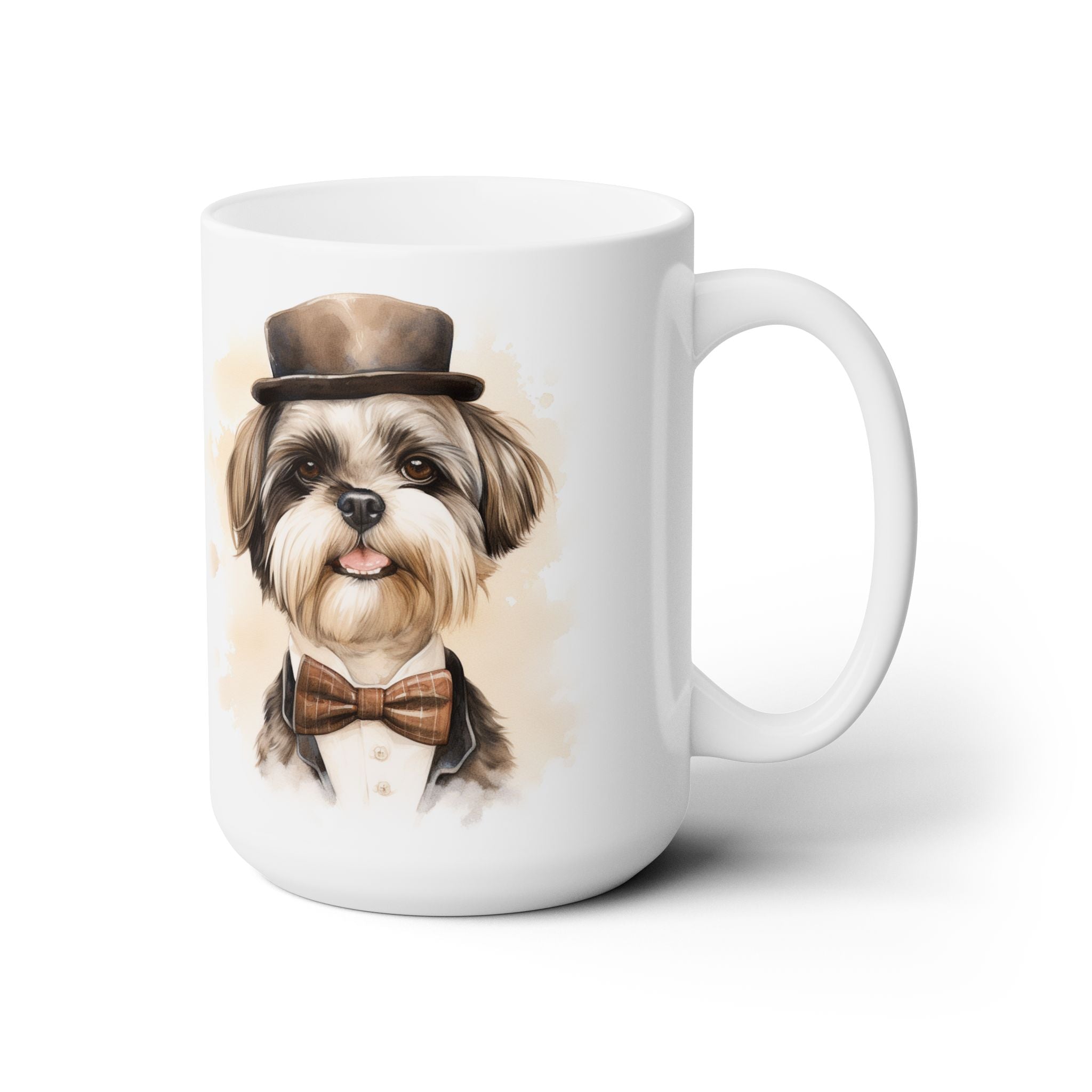 Elegant Shih Tzu Coffee Mug - Adorable Bowtie Design for Dog Lovers - Darwin & Rose