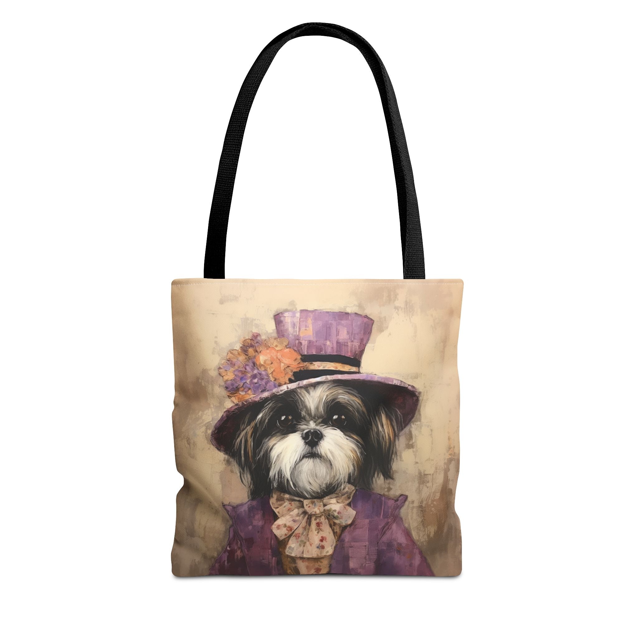 Regal Shih Tzu Tote Bag, Vintage-Style Canvas for Dog Lovers - Darwin & Rose
