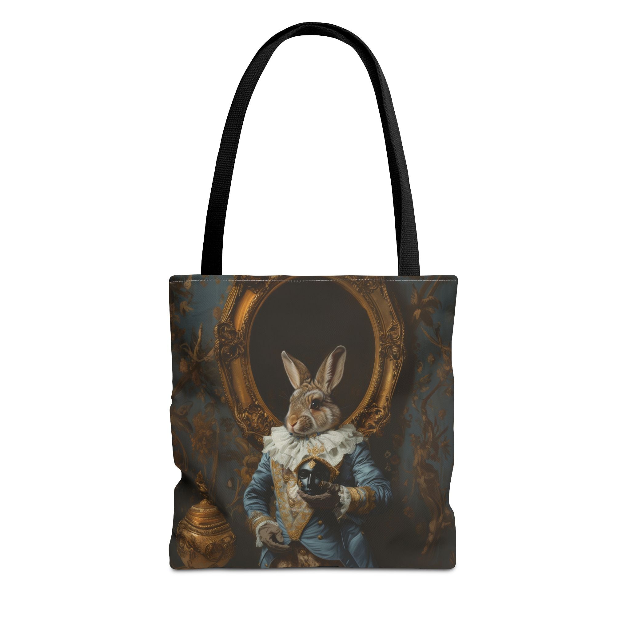 Baroque Bunny Art Tote Bag, Elegant Canvas for Market & Beach - Darwin & Rose