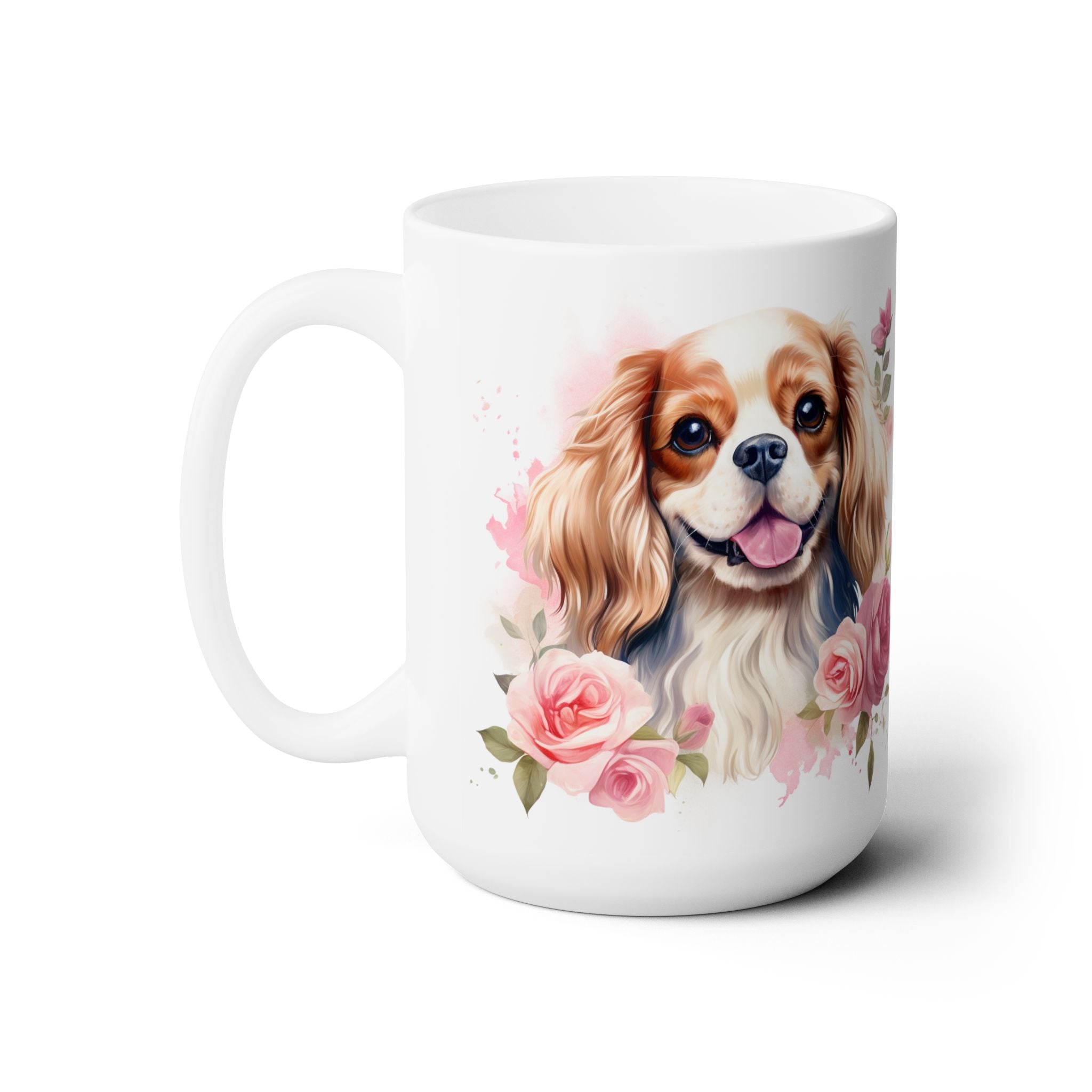 Cavalier King Charles Spaniel Floral Coffee Mug | Cavie Mom Gift - Darwin & Rose