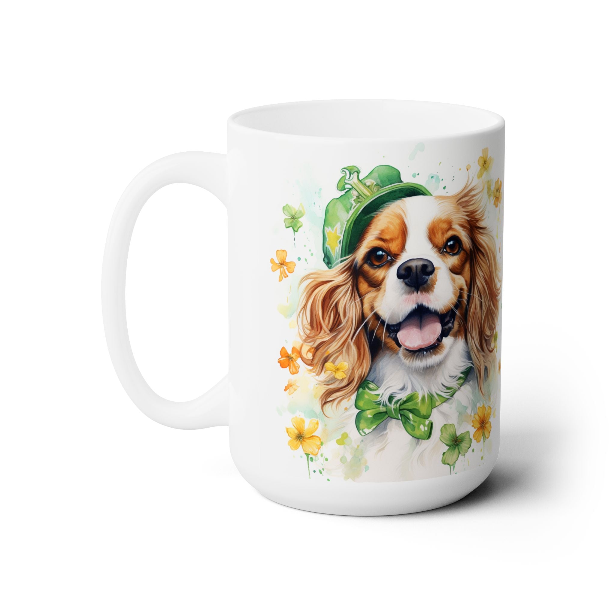 Cavalier King Charles Spaniel St. Patrick's Day Coffee Mug | Shamrock Dog Lover Gift - Darwin & Rose