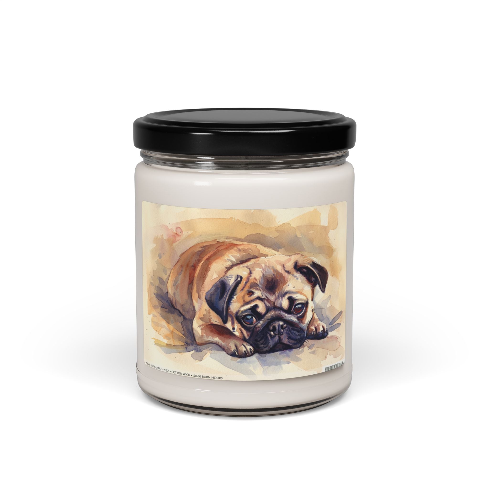Cozy Pug Soy Candle - Perfect Gift for Dog Lovers & Pet Parents - Darwin & Rose