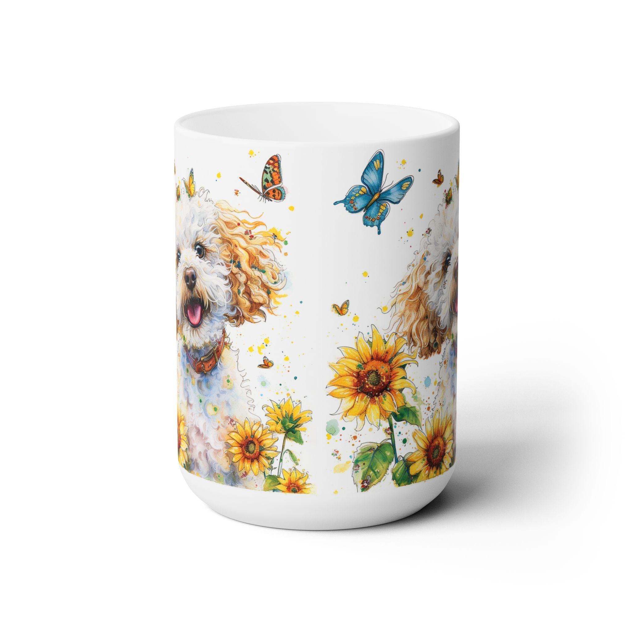 Sunny Poodle Joy Mug - Cute Coffee Cup for Dog Lovers - Darwin & Rose