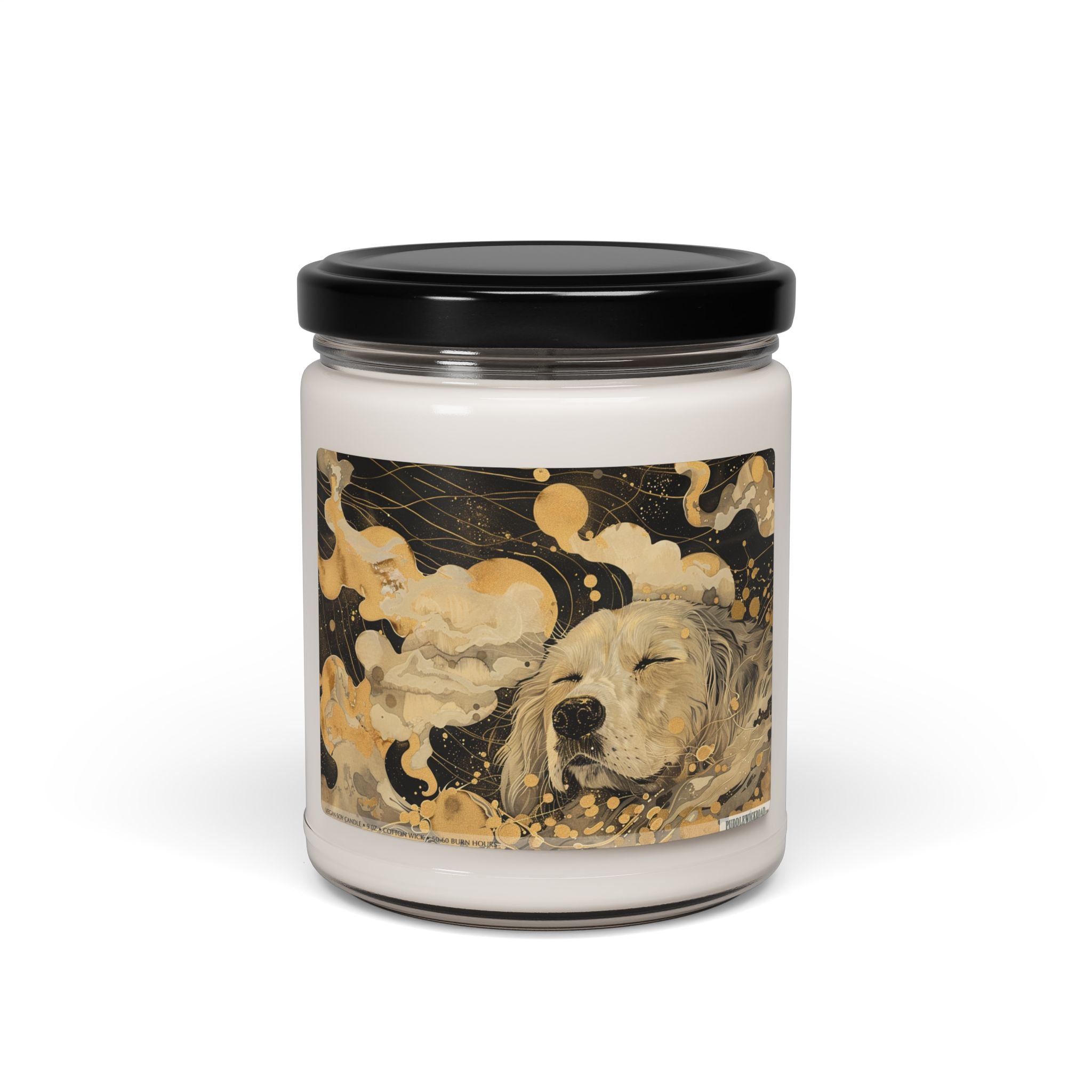 Golden Dreams Golden Retriever Soy Candle - Artistic Pet Lover Gift - Darwin & Rose
