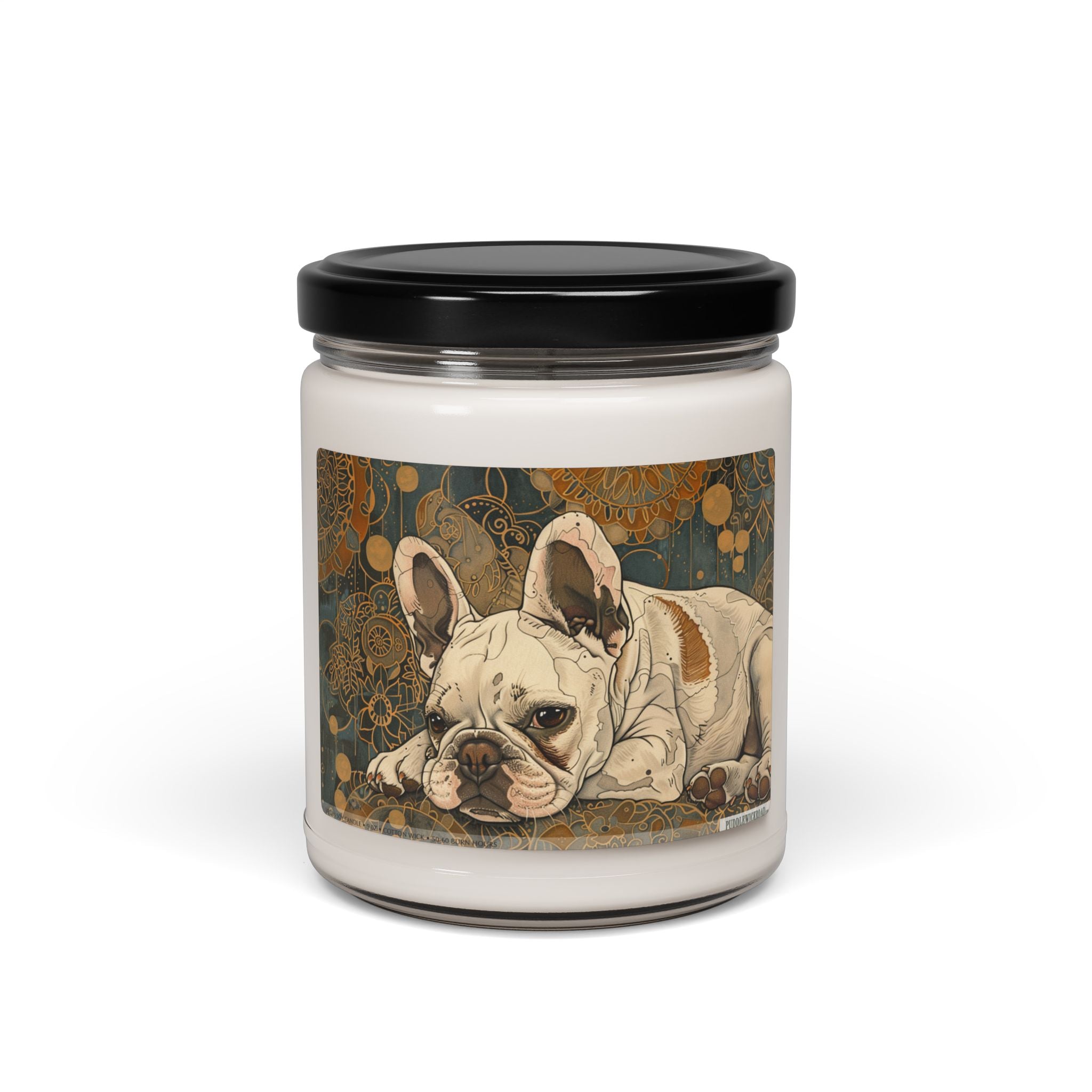 Adorable Frenchie Art Candle - Pet Lover Gift & Memorial Keepsake - Darwin & Rose