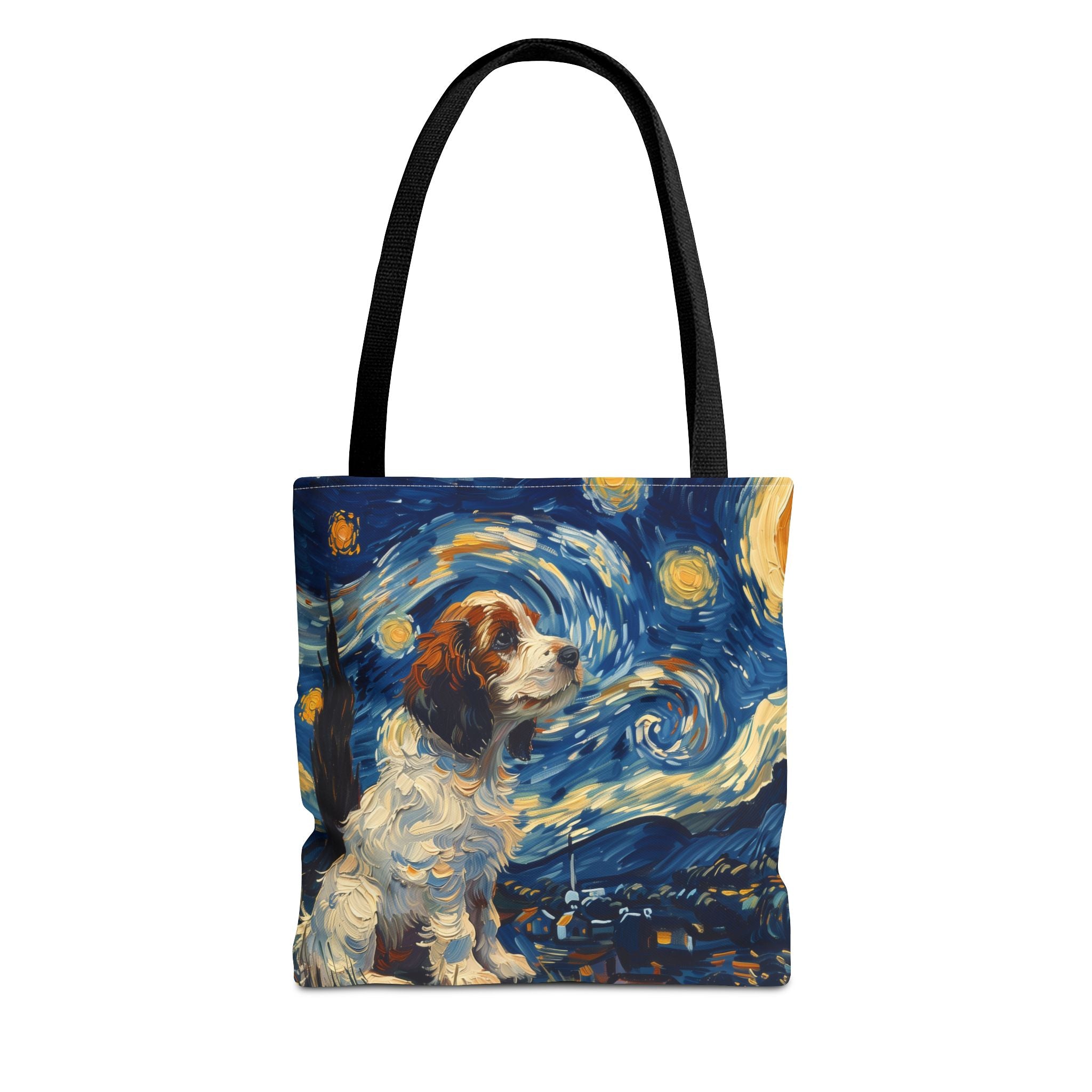 Starry Cavalier King Charles Tote Bag, Van Gogh-Inspired Design - Darwin & Rose