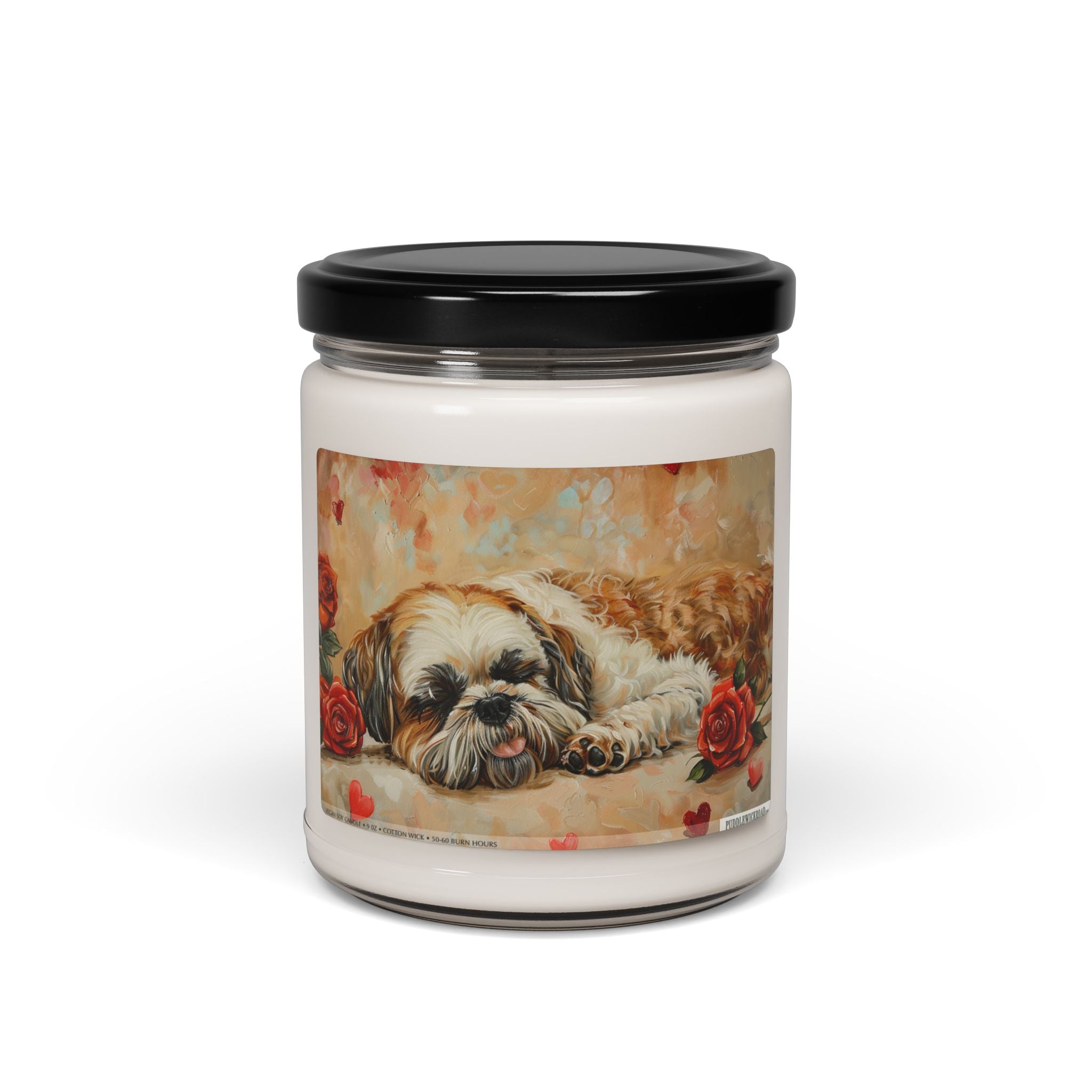 Shih-Tzu Serenity Candle - Vintage Art Soy Candle Gift - Darwin & Rose