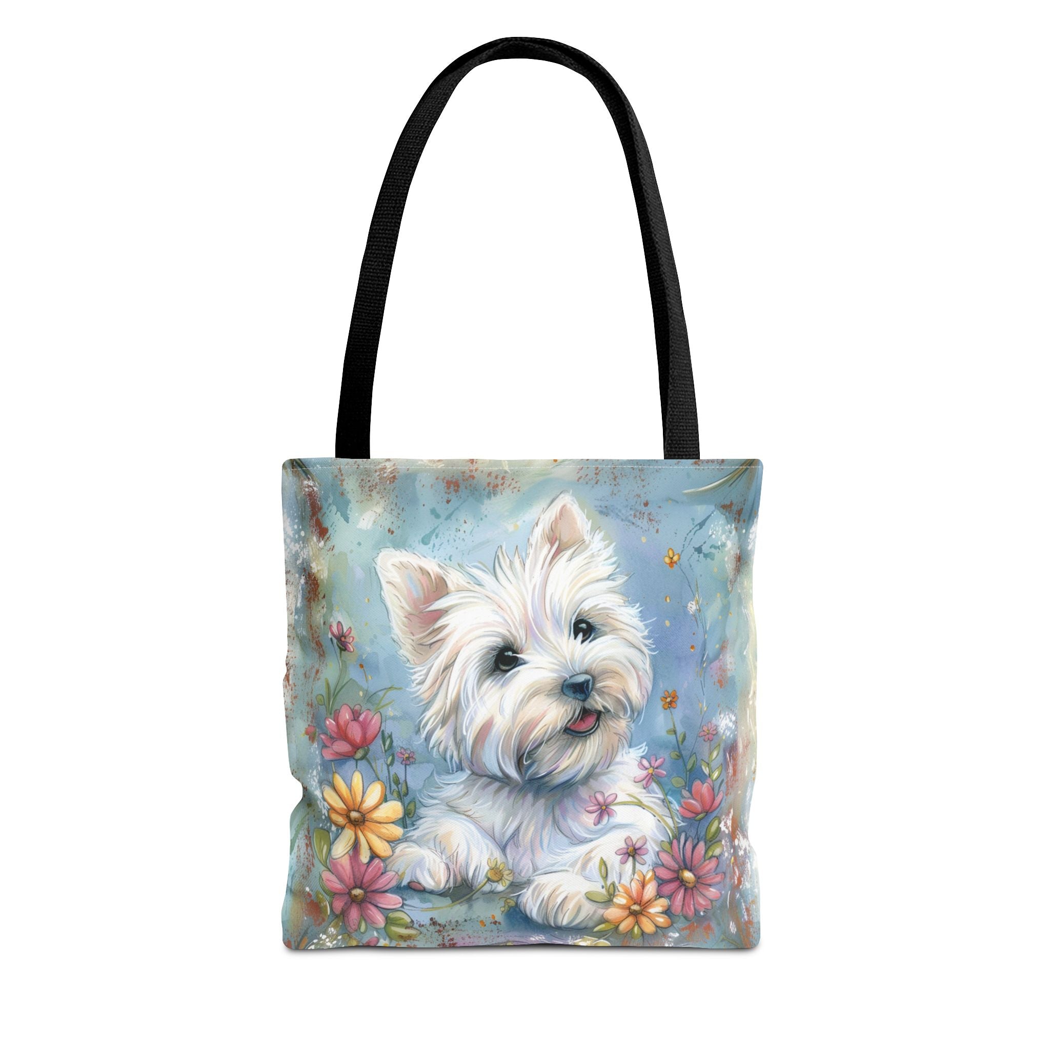 Westie Floral Bliss Tote Bag, Artistic Canvas for Dog Lovers - Darwin & Rose