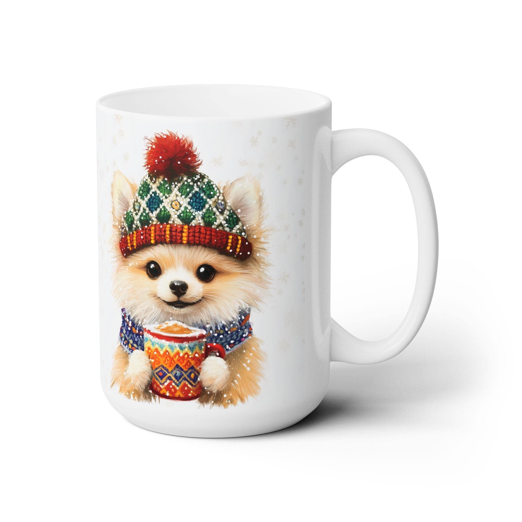 Cozy Pomeranian Christmas Mug | Holiday Dog Lover Gift | Winter Vibes - Darwin & Rose