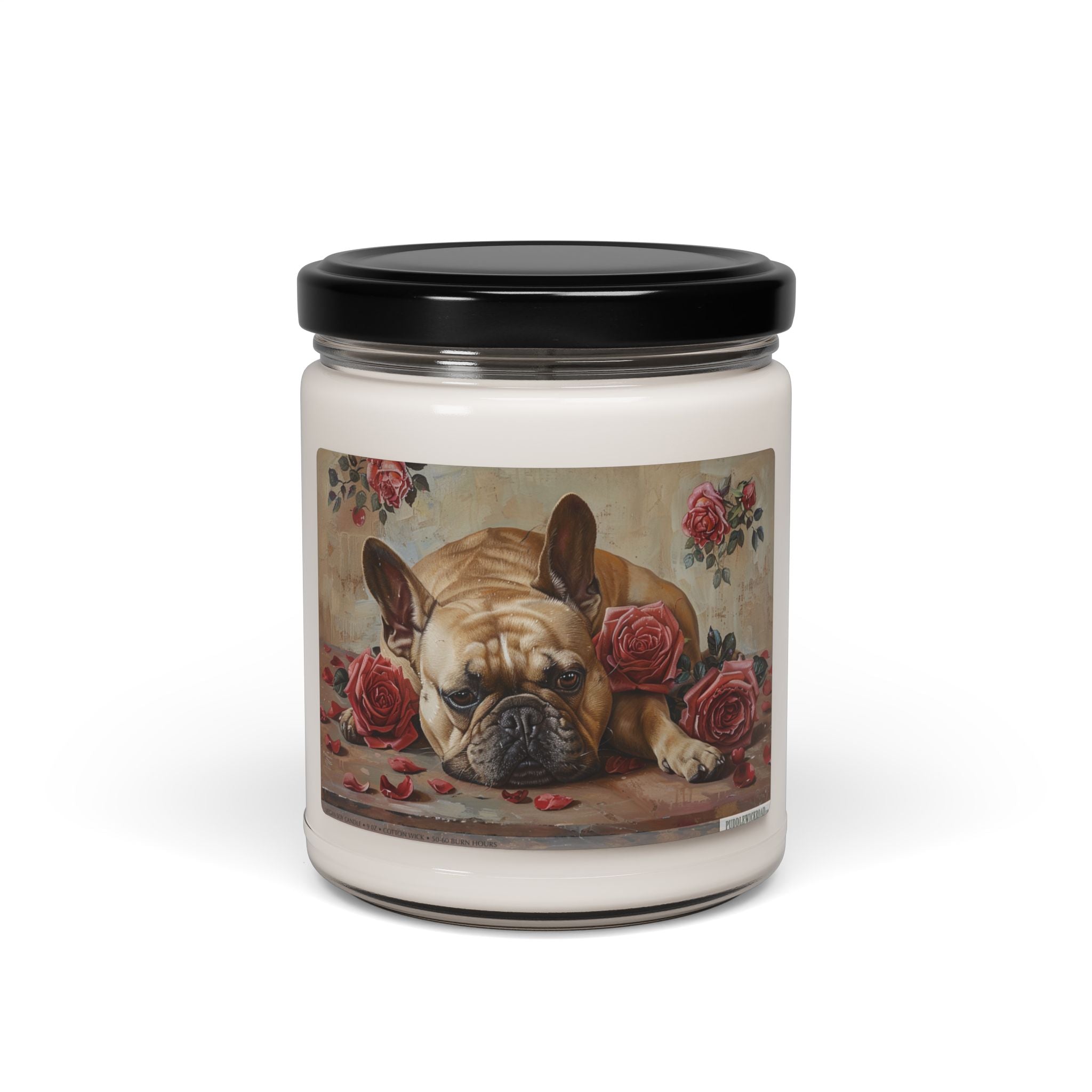 Frenchie Rose Elegance Candle - Memorial & Dog Lover Gift - Darwin & Rose