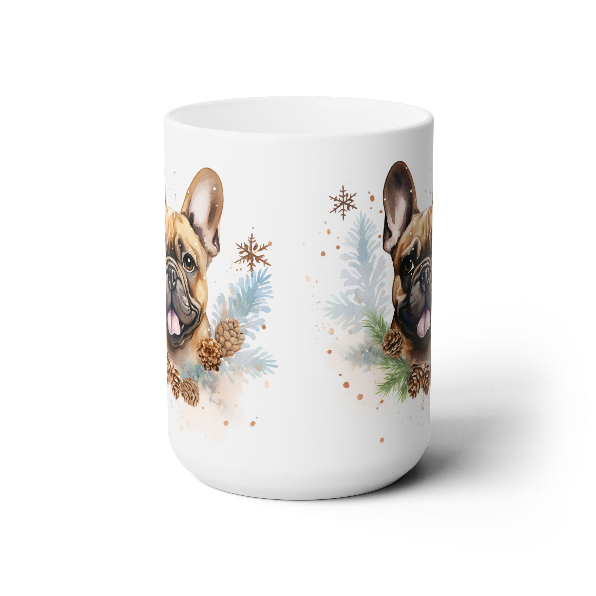 Frenchie Christmas Mug - Festive French Bulldog Coffee Cup - Darwin & Rose
