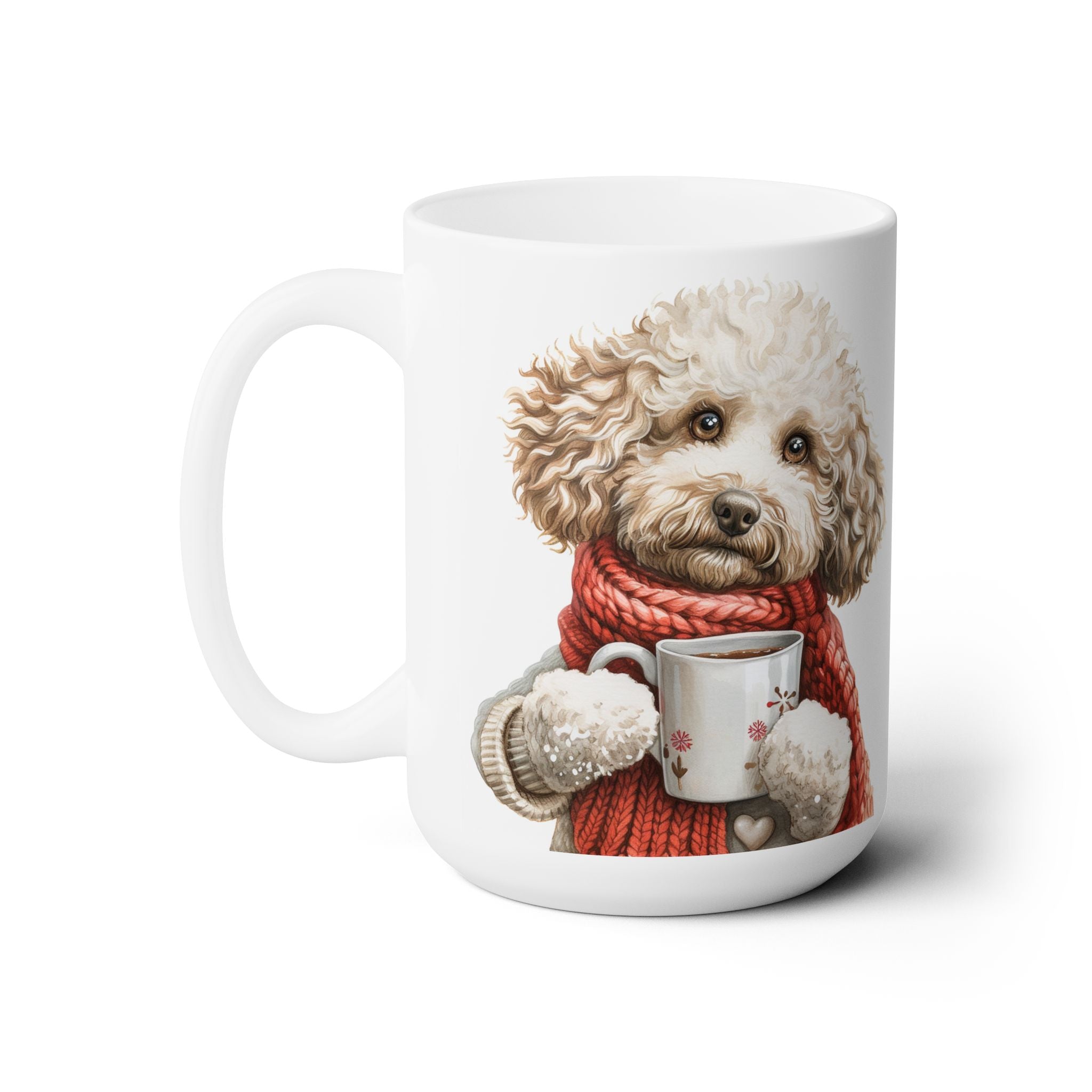 Cozy Poodle Winter Mug - Dog Lover's Coffee Cup Gift - Darwin & Rose