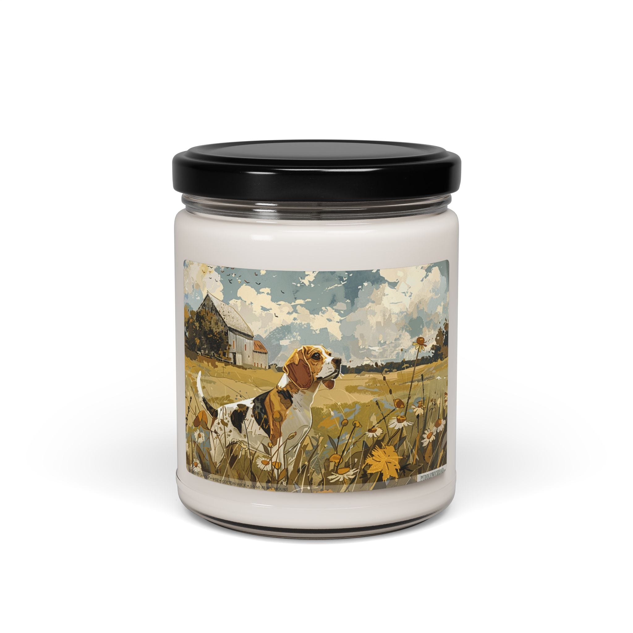 Beagle Fields Vintage Art Soy Candle Gift - Darwin & Rose