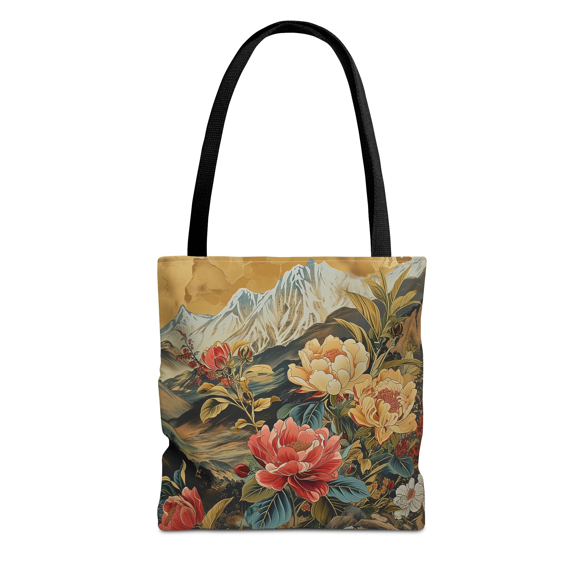 Floral Mountain Majesty Tote Bag, Eco-Friendly Scenic Canvas Gift - Darwin & Rose