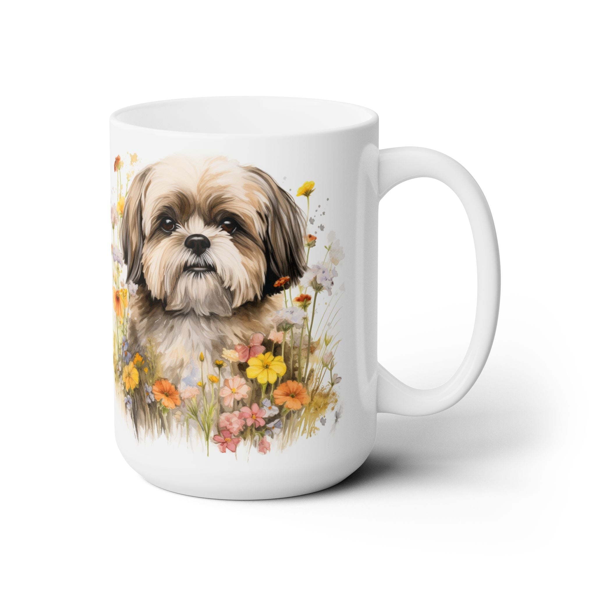 Shih Tzu Floral Magic Coffee Mug - Dog Lover Gift, Nature-Inspired Art - Darwin & Rose