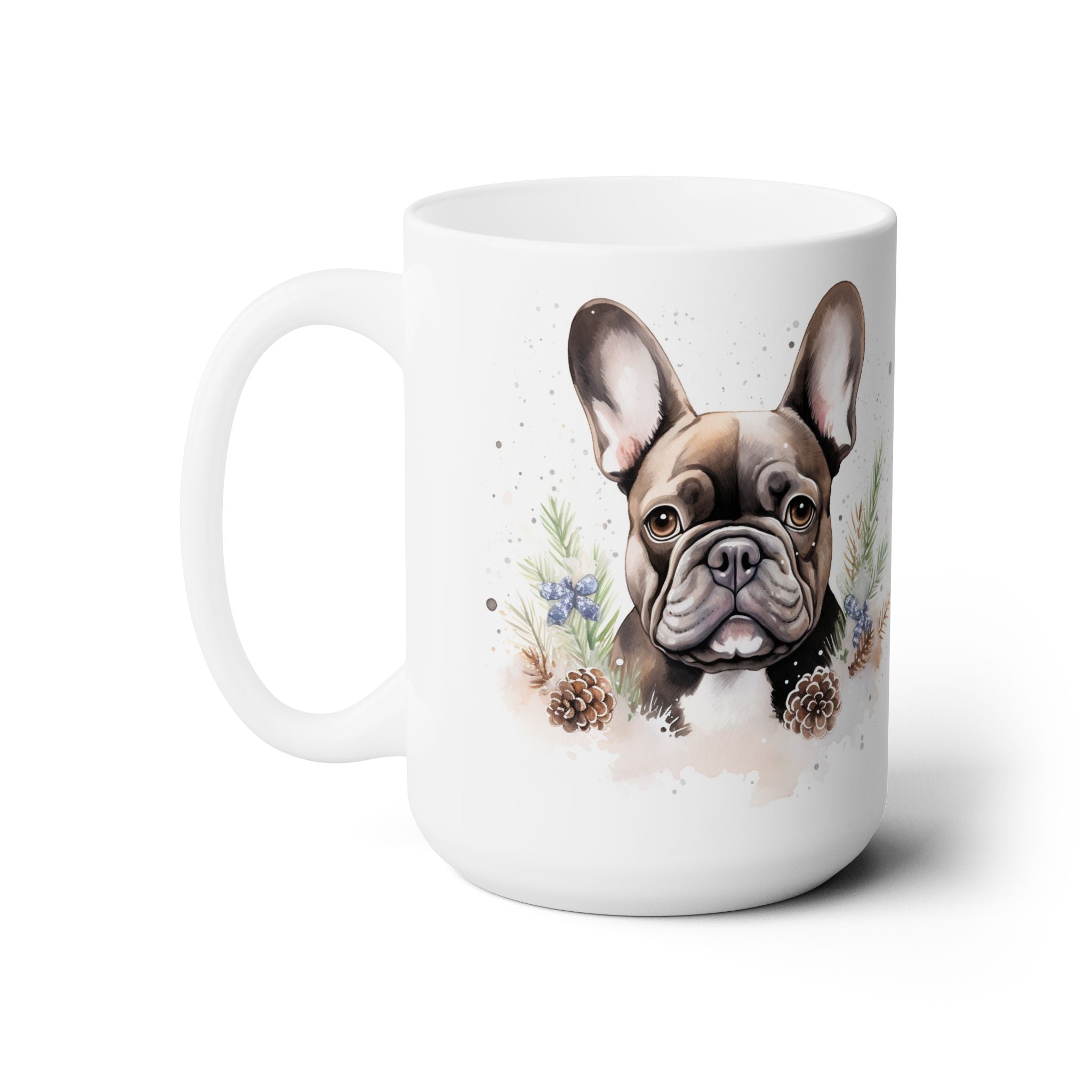 Frenchie Holiday Mug - Adorable French Bulldog Coffee Cup Gift - Darwin & Rose