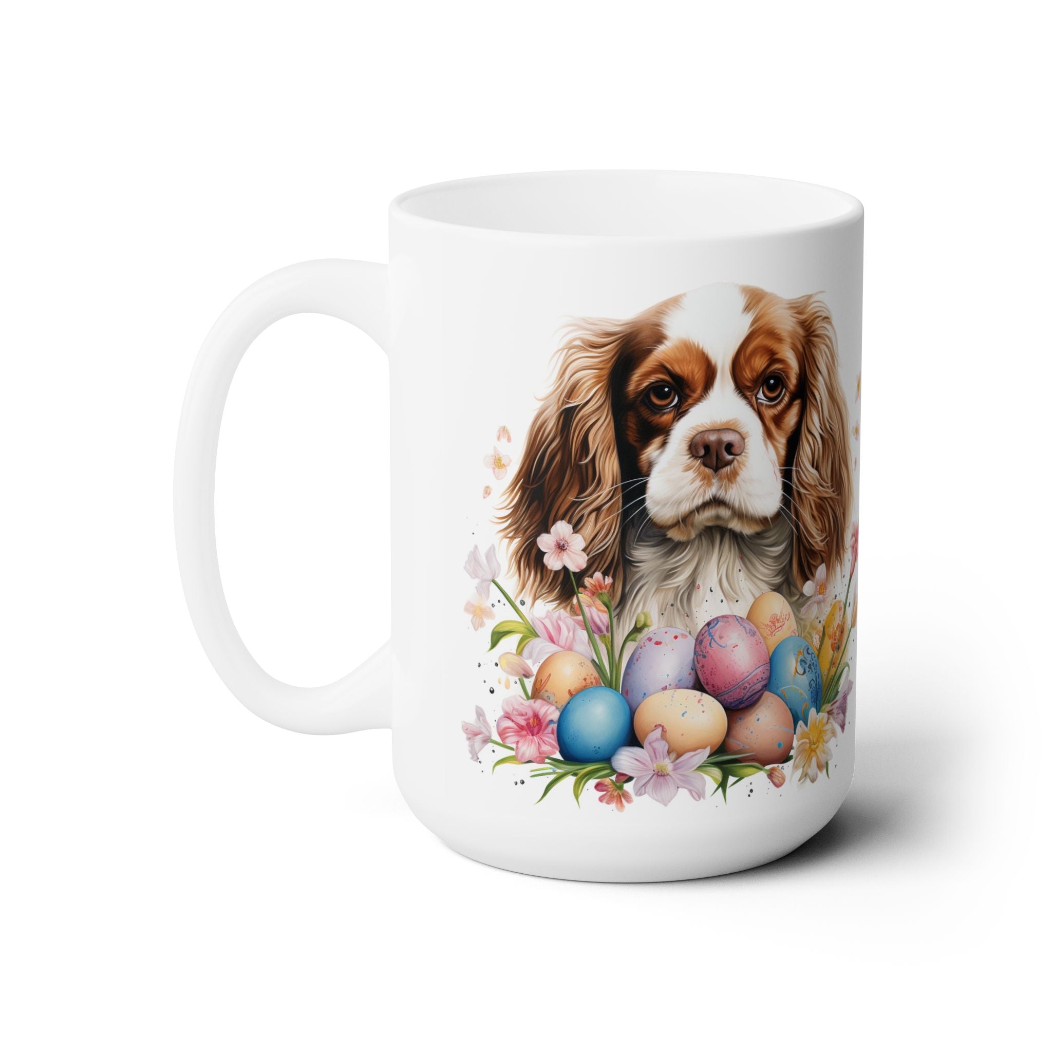 Cavalier King Charles Spaniel Easter Mug - Springtime Coffee Cup Gift - Darwin & Rose