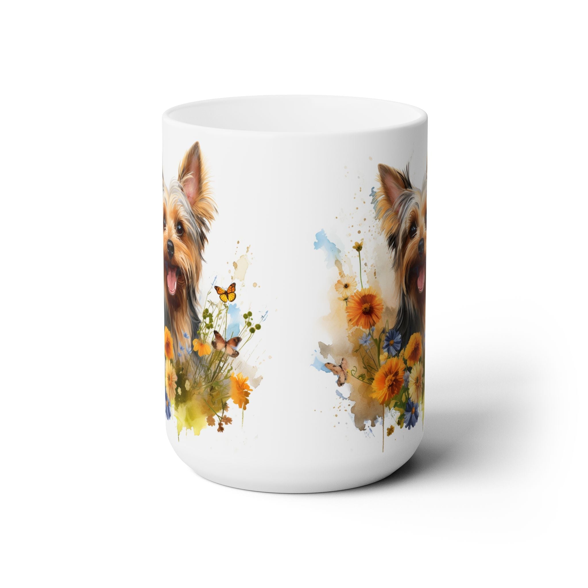 Yorkie Lover's Floral Mug - Yorkshire Terrier Gift for Dog Moms - Darwin & Rose