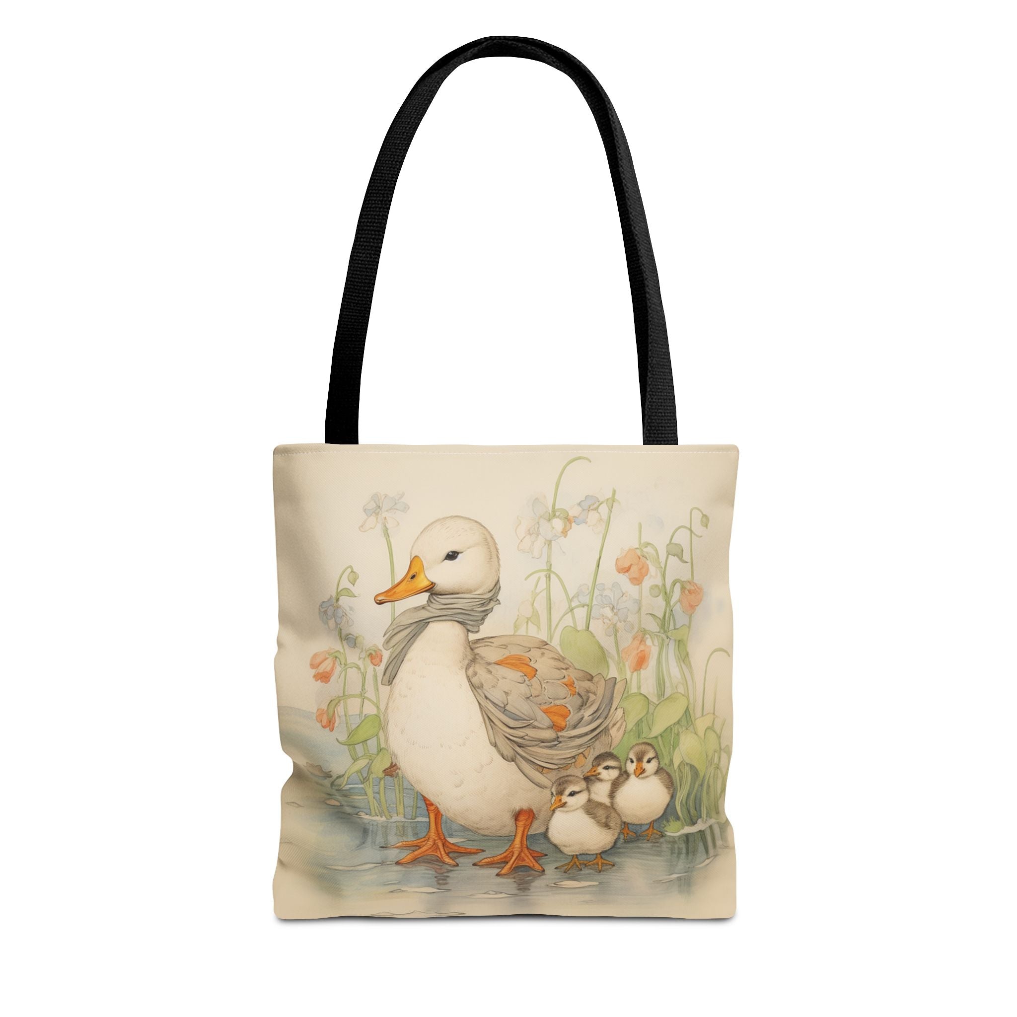 Whimsical Duck Family Canvas Tote Bag - Eco-Friendly and Stylish - Darwin & Rose